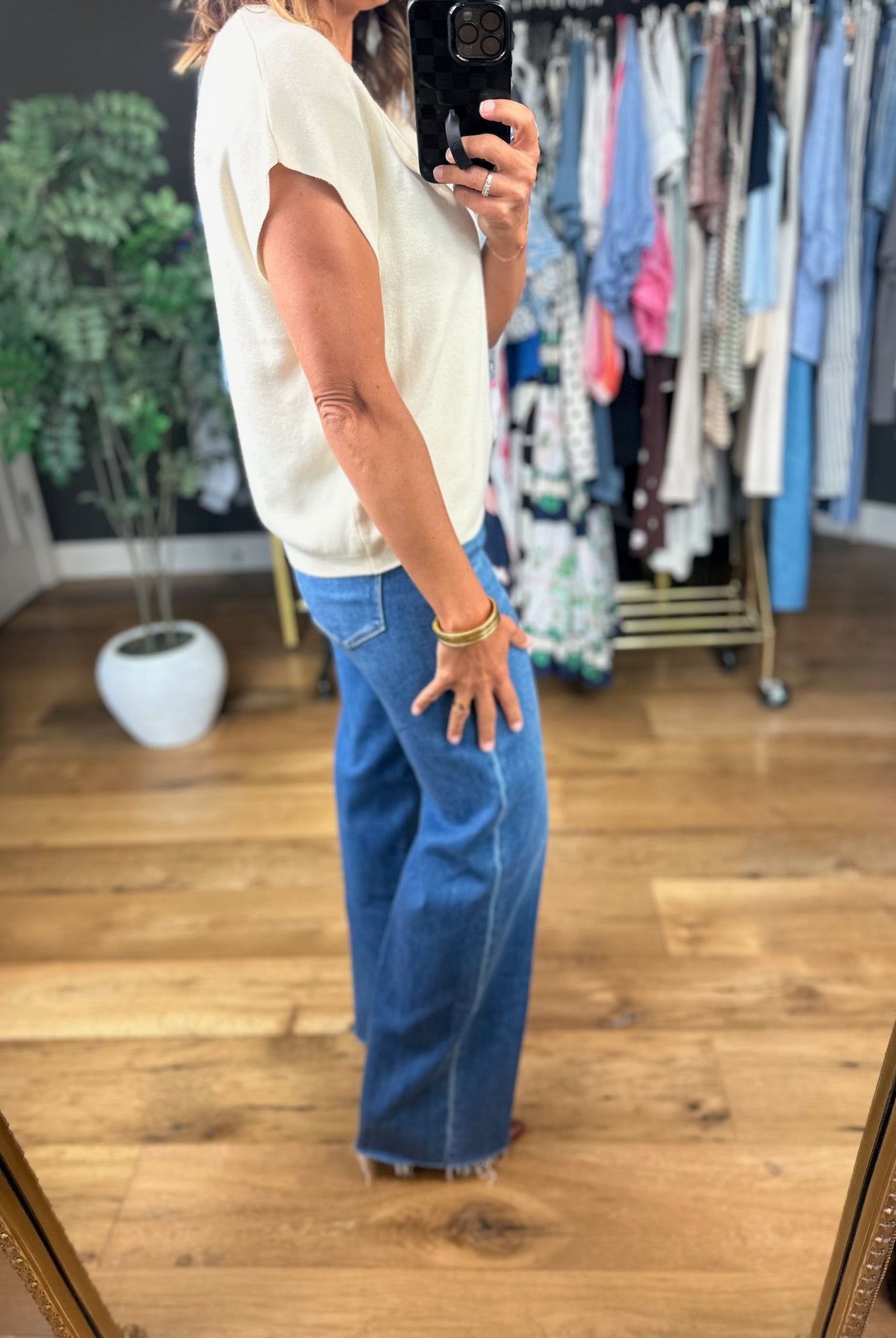 Almost Over Knit Top-Short Sleeves-Entro-Anna Kaytes Boutique, Women's Fashion Boutique in Grinnell, Iowa