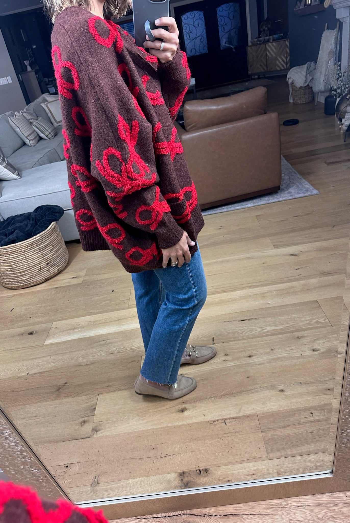 All Wrapped Up Bow Cardigan-Sweaters-Bucketlist-Anna Kaytes Boutique, Women's Fashion Boutique in Grinnell, Iowa