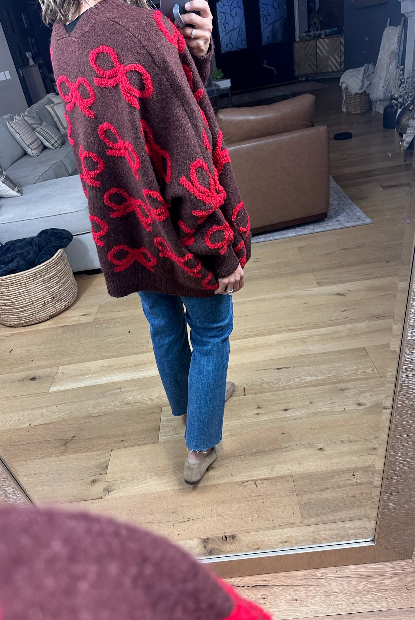 All Wrapped Up Bow Cardigan-Sweaters-Bucketlist-Anna Kaytes Boutique, Women's Fashion Boutique in Grinnell, Iowa