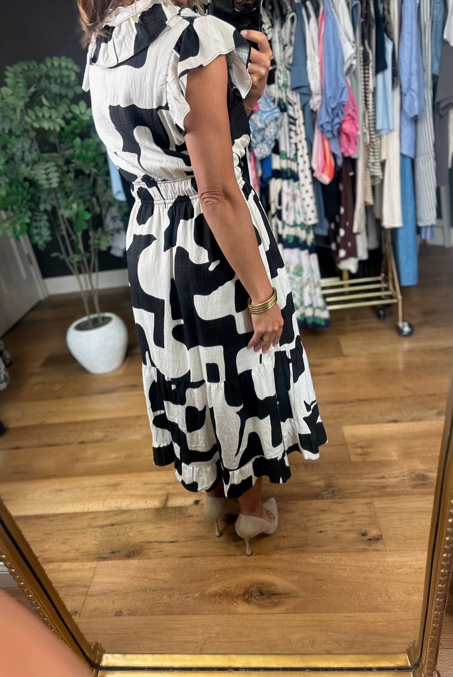 Modern Charm Patterned Dress-Dresses-THML-Anna Kaytes Boutique, Women's Fashion Boutique in Grinnell, Iowa