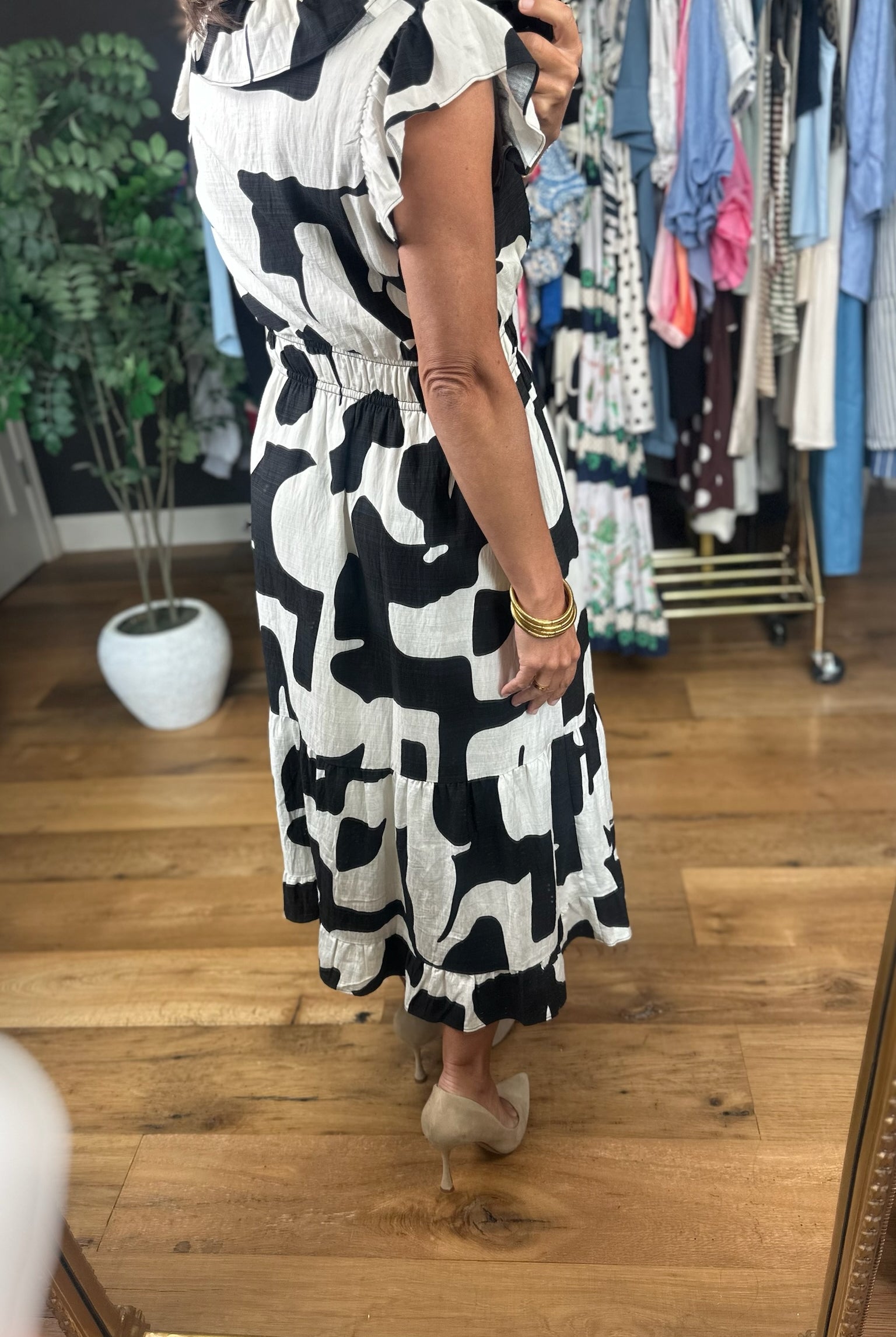 Modern Charm Patterned Dress-Dresses-THML-Anna Kaytes Boutique, Women's Fashion Boutique in Grinnell, Iowa