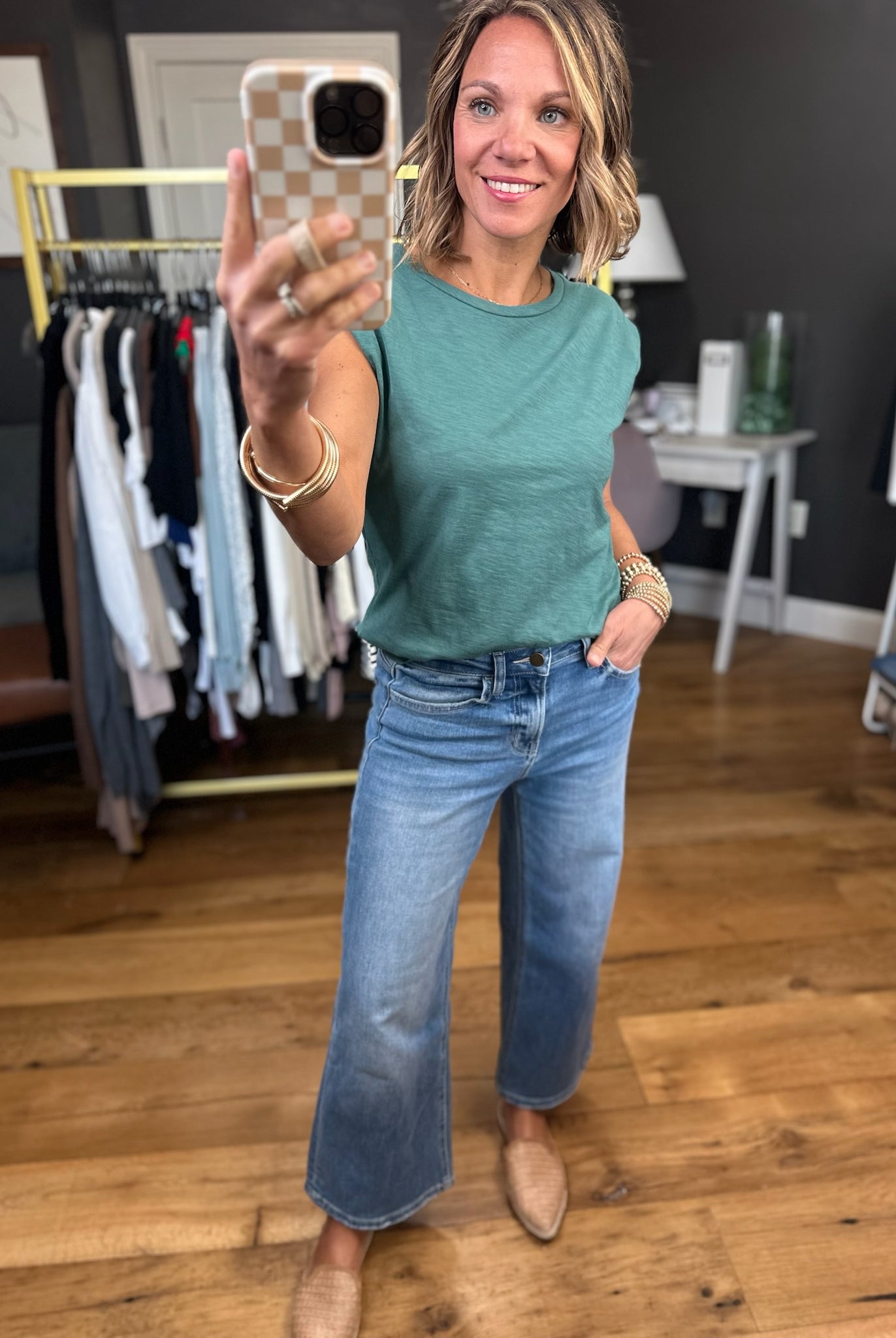 The Janey Wide-Leg Crop Denim-Flying Monkey-Anna Kaytes Boutique, Women's Fashion Boutique in Grinnell, Iowa