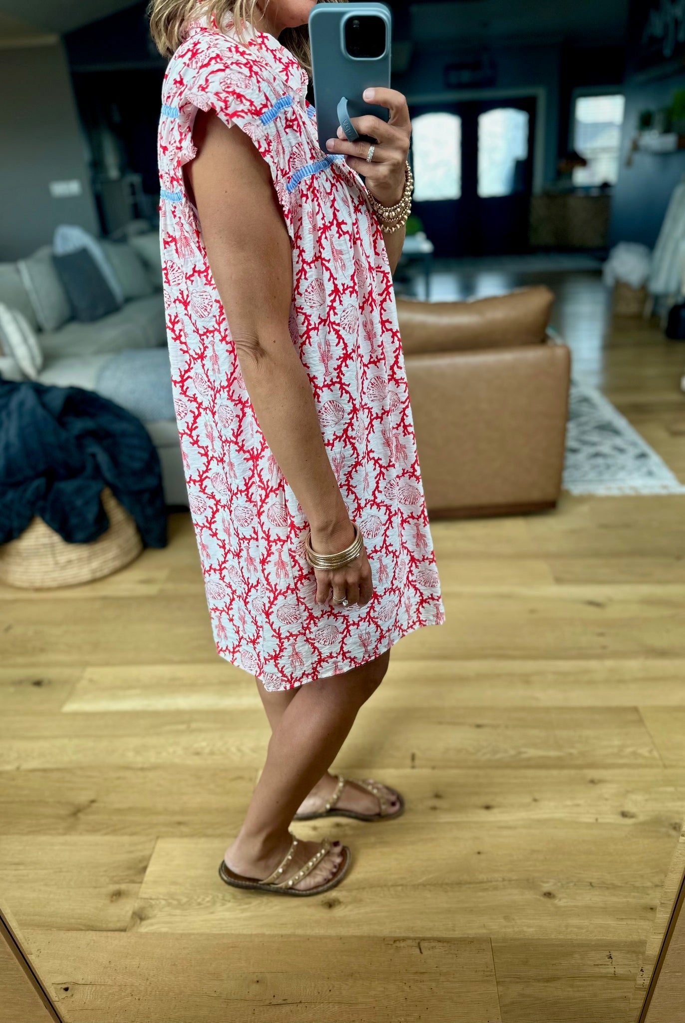 Coastal Cool Girl Patterned Dress-THML-Anna Kaytes Boutique, Women's Fashion Boutique in Grinnell, Iowa