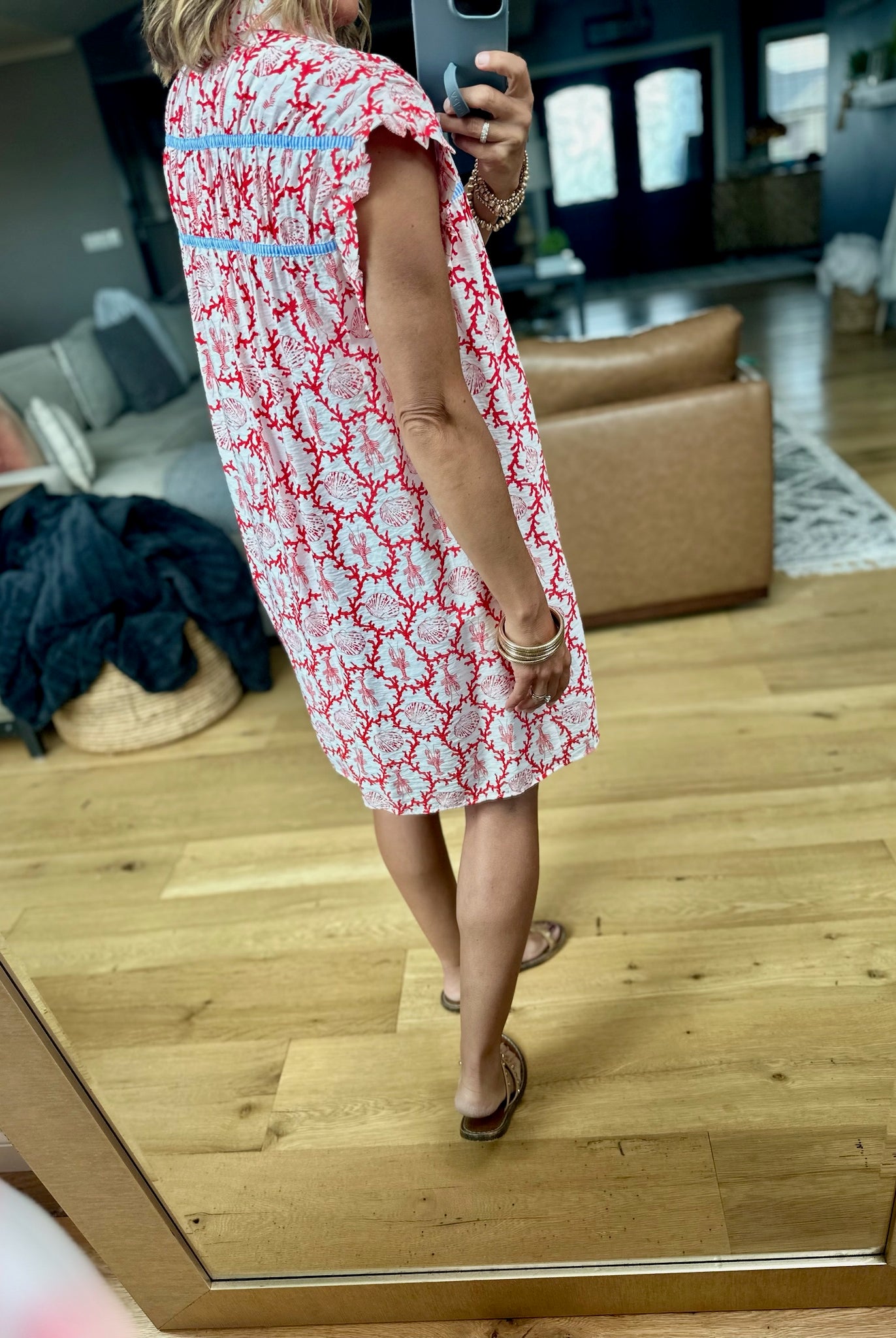 Coastal Cool Girl Patterned Dress-THML-Anna Kaytes Boutique, Women's Fashion Boutique in Grinnell, Iowa