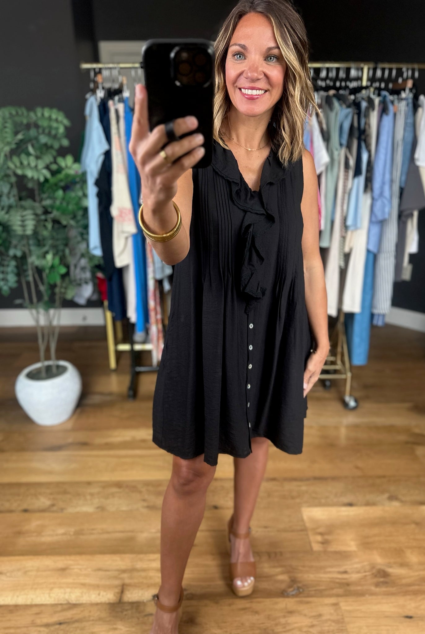 Night Out Pocket Dress-Dresses-Entro-Anna Kaytes Boutique, Women's Fashion Boutique in Grinnell, Iowa