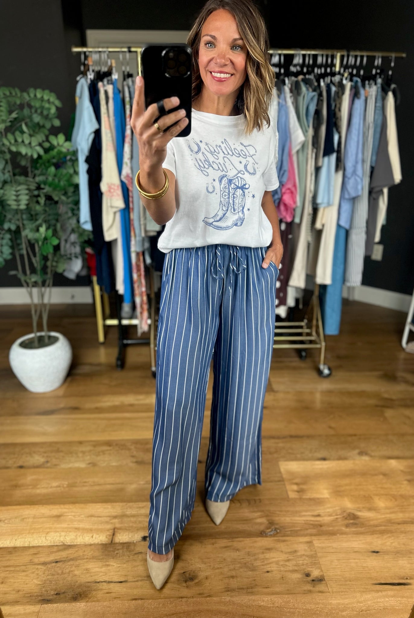 Normal Life Striped Pant-Pants-Glam-Anna Kaytes Boutique, Women's Fashion Boutique in Grinnell, Iowa