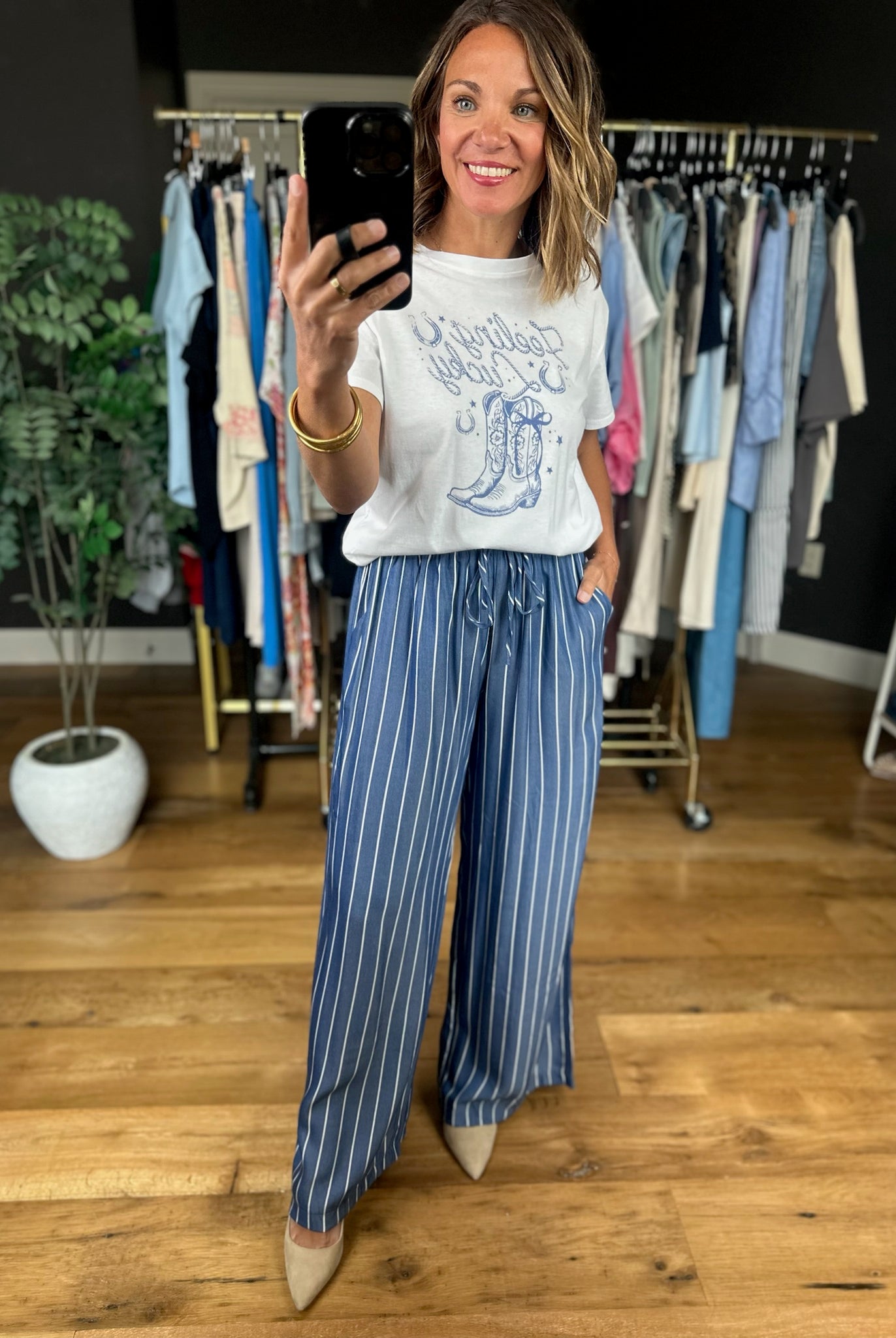 Normal Life Striped Pant-Pants-Glam-Anna Kaytes Boutique, Women's Fashion Boutique in Grinnell, Iowa