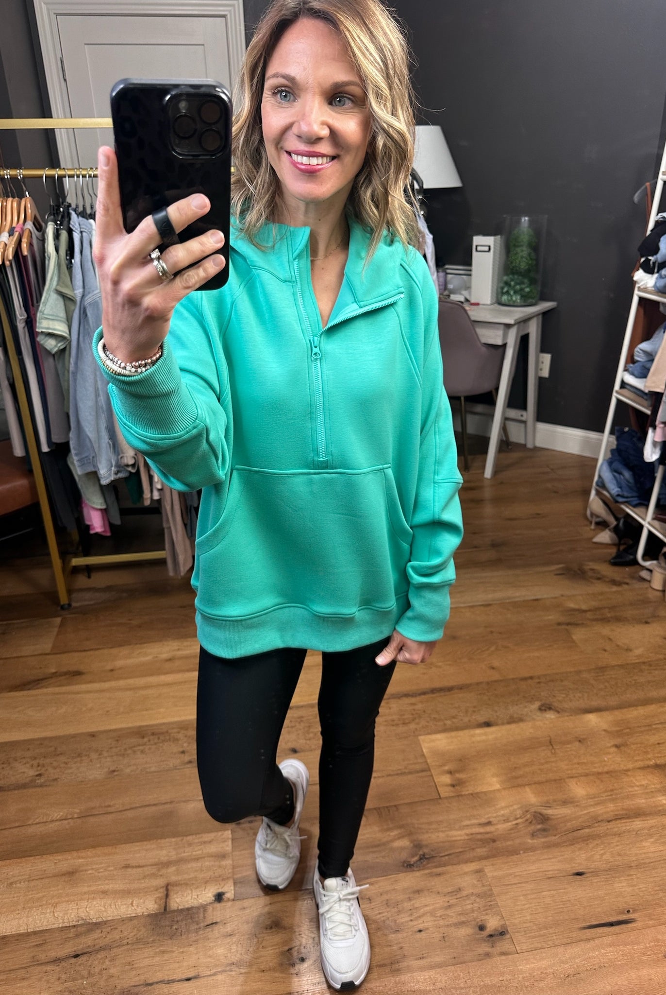 Later On Scuba 1/4 Zip Hoodie - Multiple Options-Hoodies-Yelete TP2514-Anna Kaytes Boutique, Women's Fashion Boutique in Grinnell, Iowa