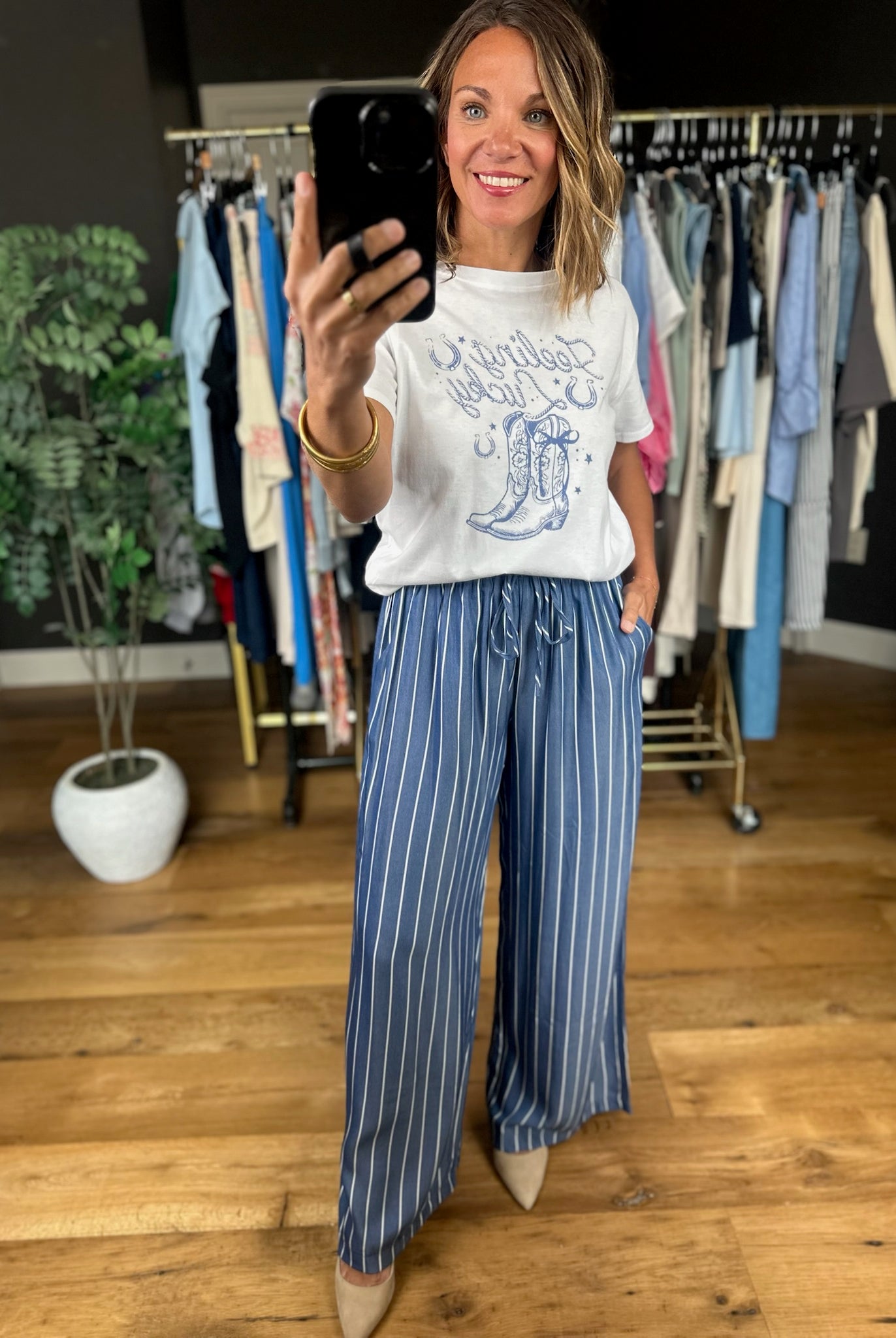 Normal Life Striped Pant-Pants-Glam-Anna Kaytes Boutique, Women's Fashion Boutique in Grinnell, Iowa