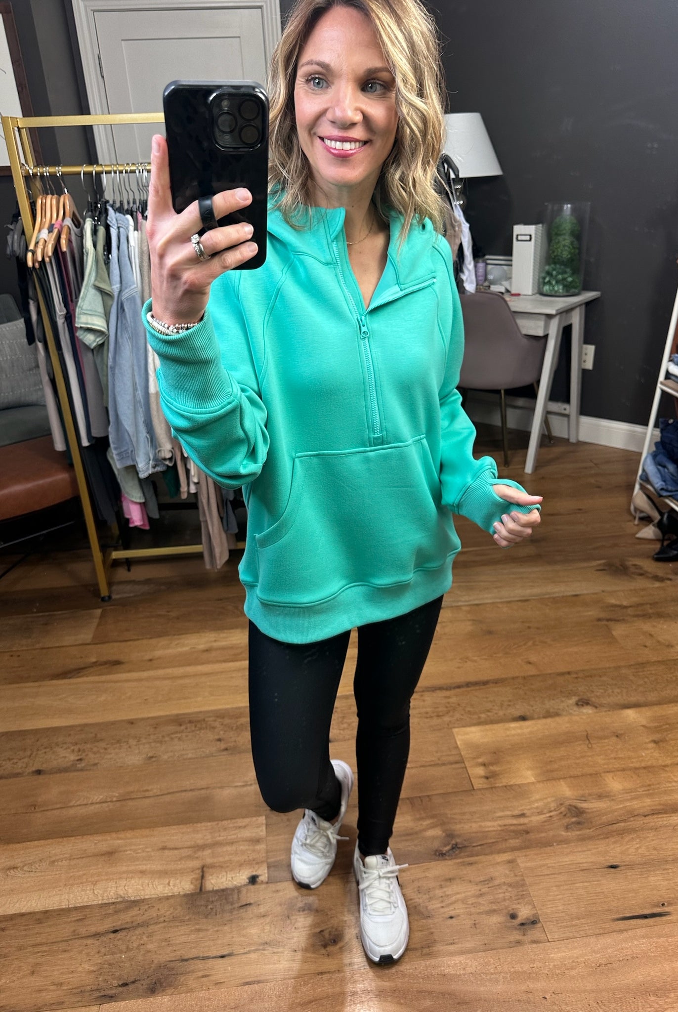 Later On Scuba 1/4 Zip Hoodie - Multiple Options-Hoodies-Yelete TP2514-Anna Kaytes Boutique, Women's Fashion Boutique in Grinnell, Iowa