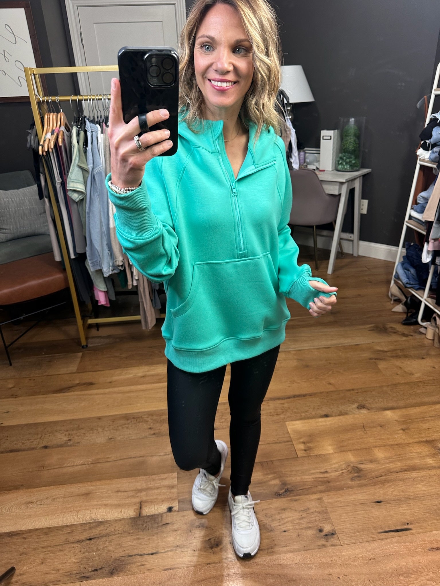 Later On Scuba 1/4 Zip Hoodie - Multiple Options-Hoodies-Yelete TP2514-Anna Kaytes Boutique, Women's Fashion Boutique in Grinnell, Iowa