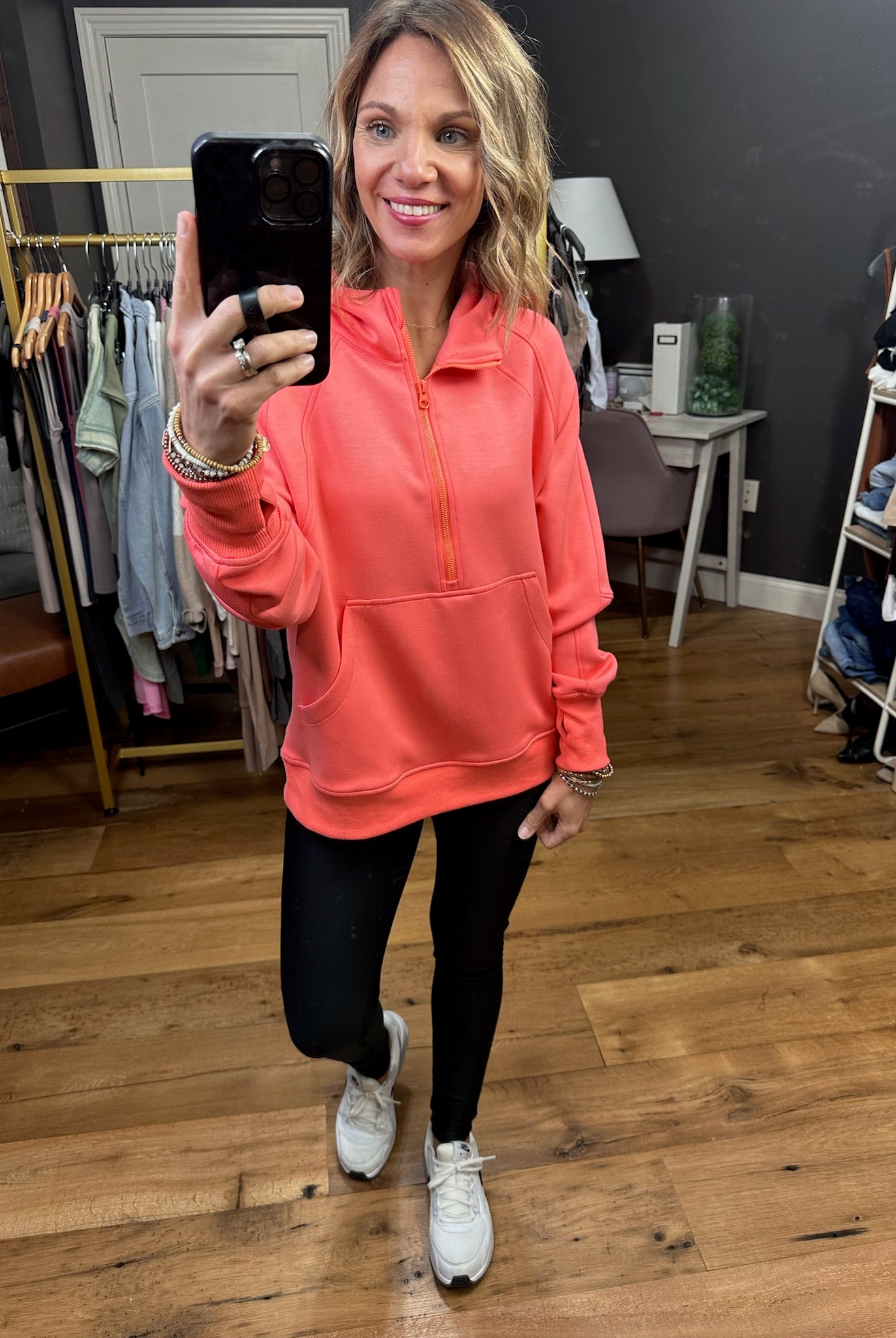 Later On Scuba 1/4 Zip Hoodie - Multiple Options-Hoodies-Yelete TP2514-Anna Kaytes Boutique, Women's Fashion Boutique in Grinnell, Iowa