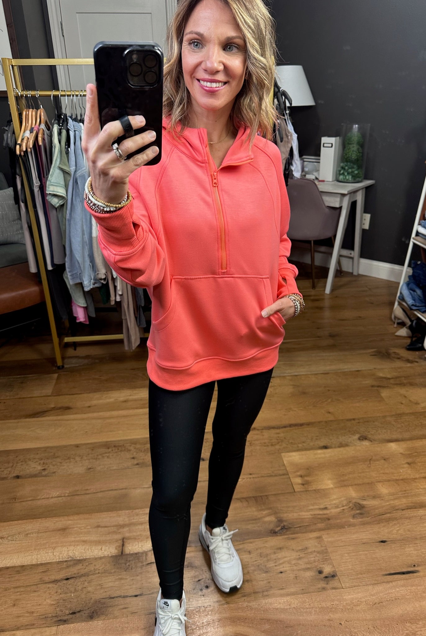 Later On Scuba 1/4 Zip Hoodie - Multiple Options-Hoodies-Yelete TP2514-Anna Kaytes Boutique, Women's Fashion Boutique in Grinnell, Iowa