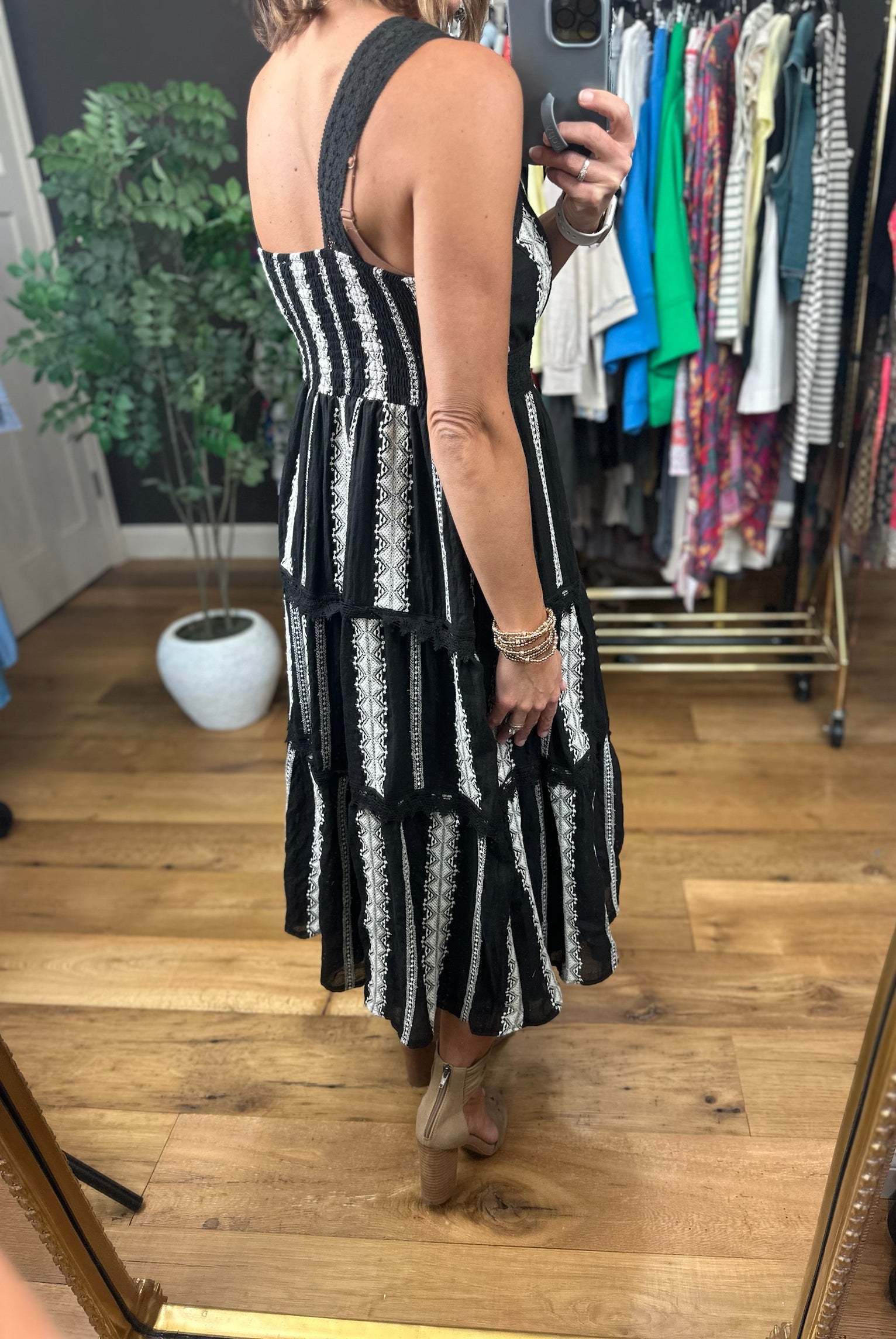 Whisked Away Crochet-Detail Dress-Dresses-Anna Kaytes Boutique-Anna Kaytes Boutique, Women's Fashion Boutique in Grinnell, Iowa