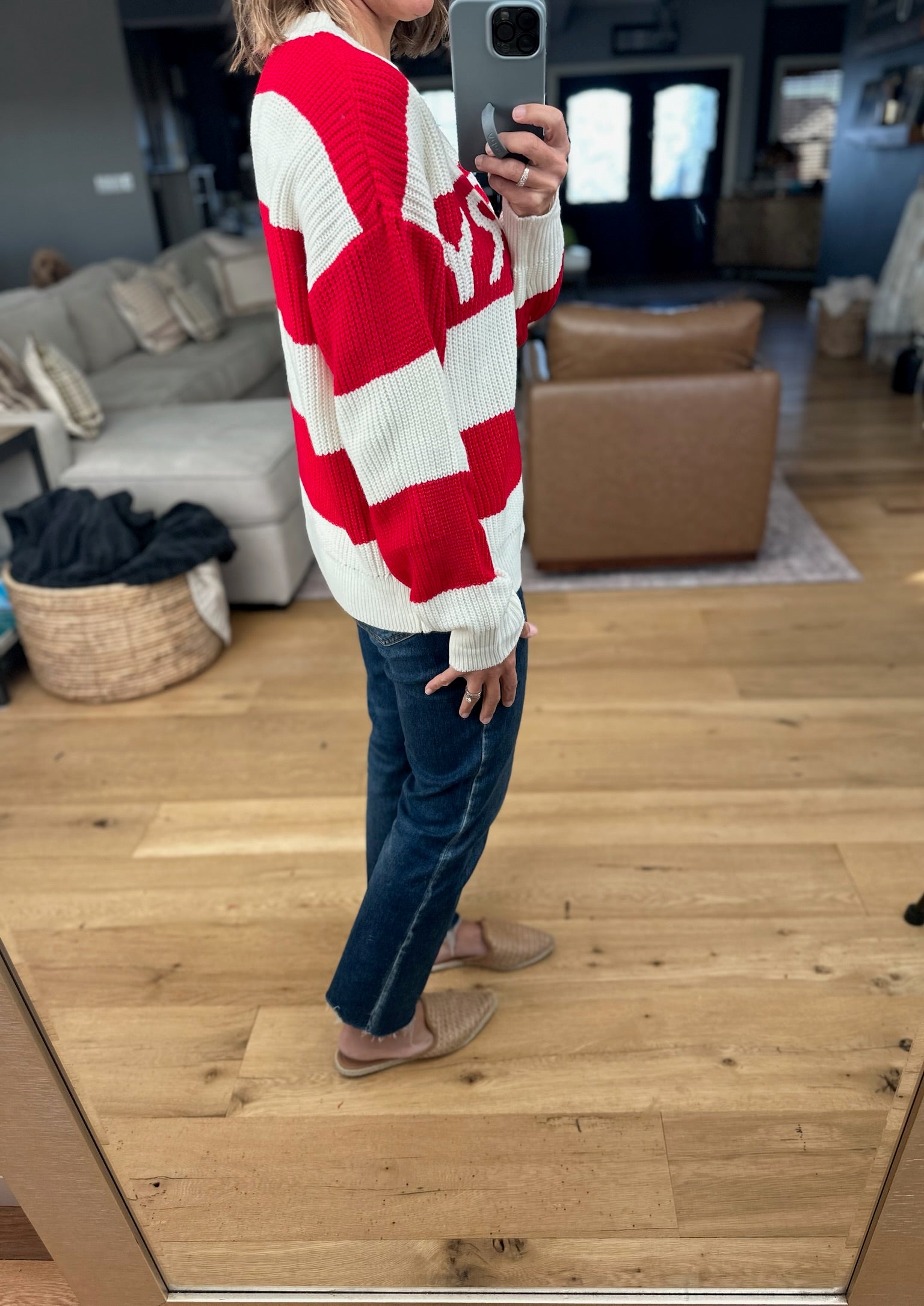 Merry Knit Crew Sweater-Sweaters-Wishlist-Anna Kaytes Boutique, Women's Fashion Boutique in Grinnell, Iowa