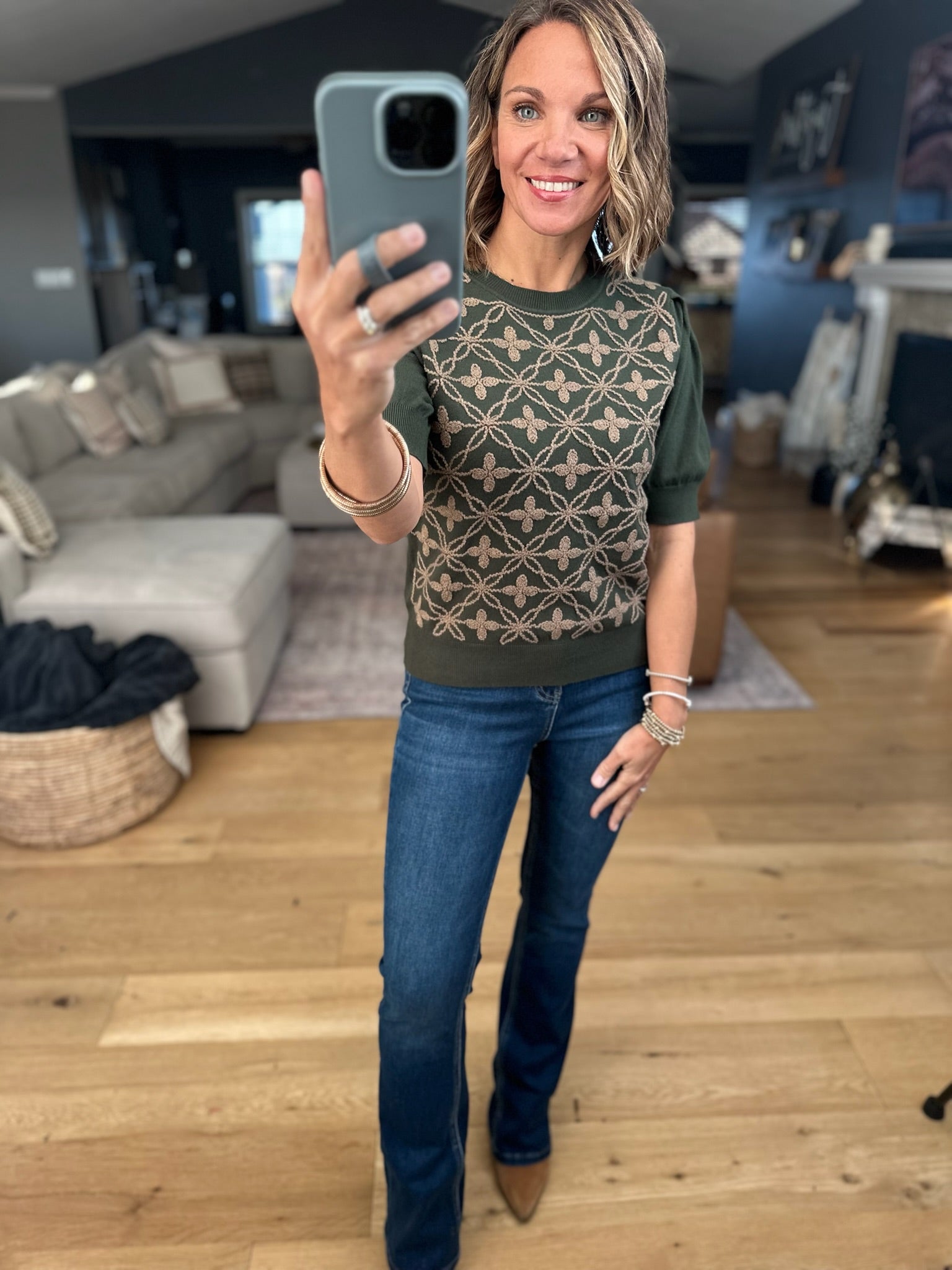 Let It Go Textured Knit Top-Short Sleeves-& Merci-Anna Kaytes Boutique, Women's Fashion Boutique in Grinnell, Iowa