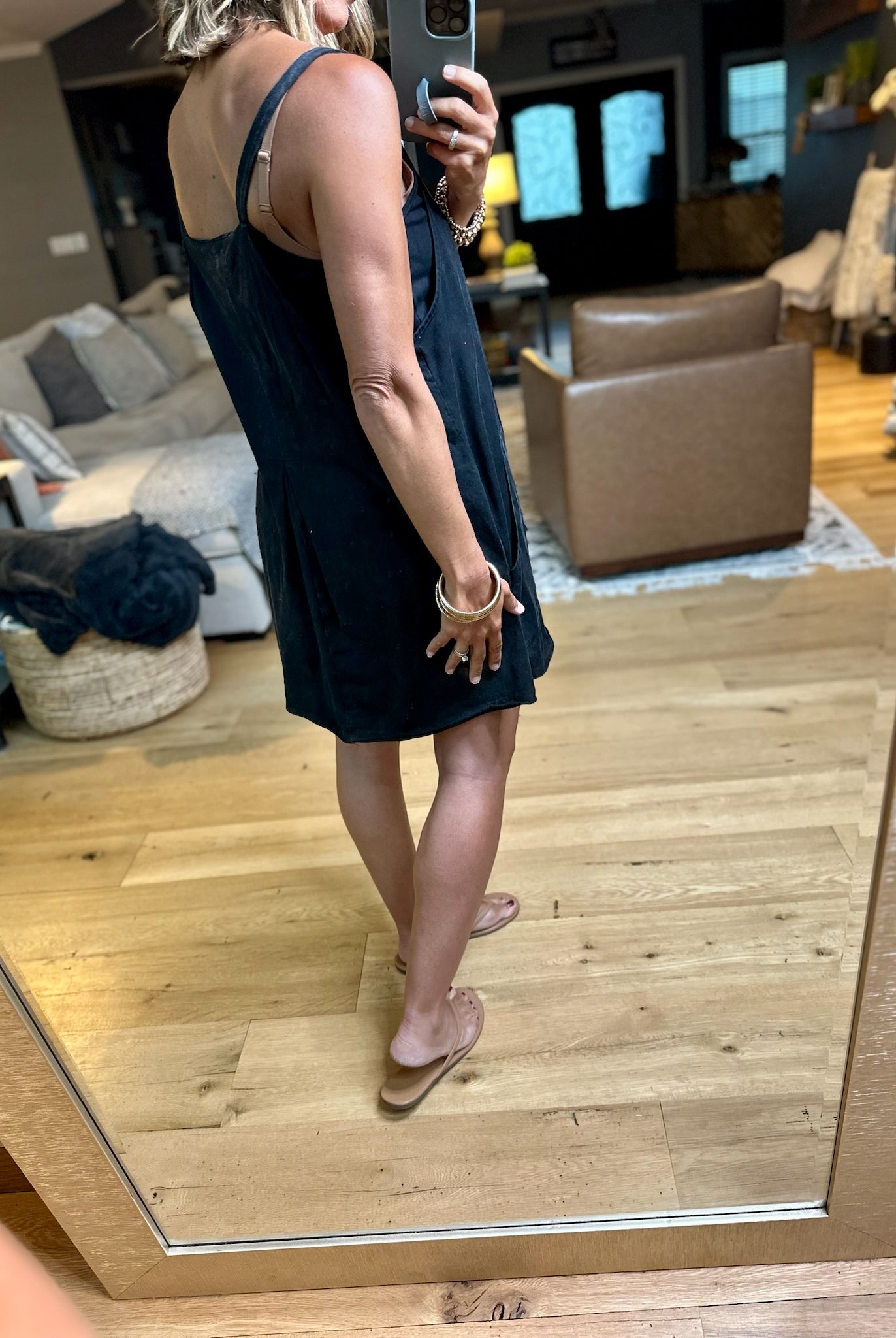 Out & About Dress With Romper Lining-Rompers-Very J-Anna Kaytes Boutique, Women's Fashion Boutique in Grinnell, Iowa