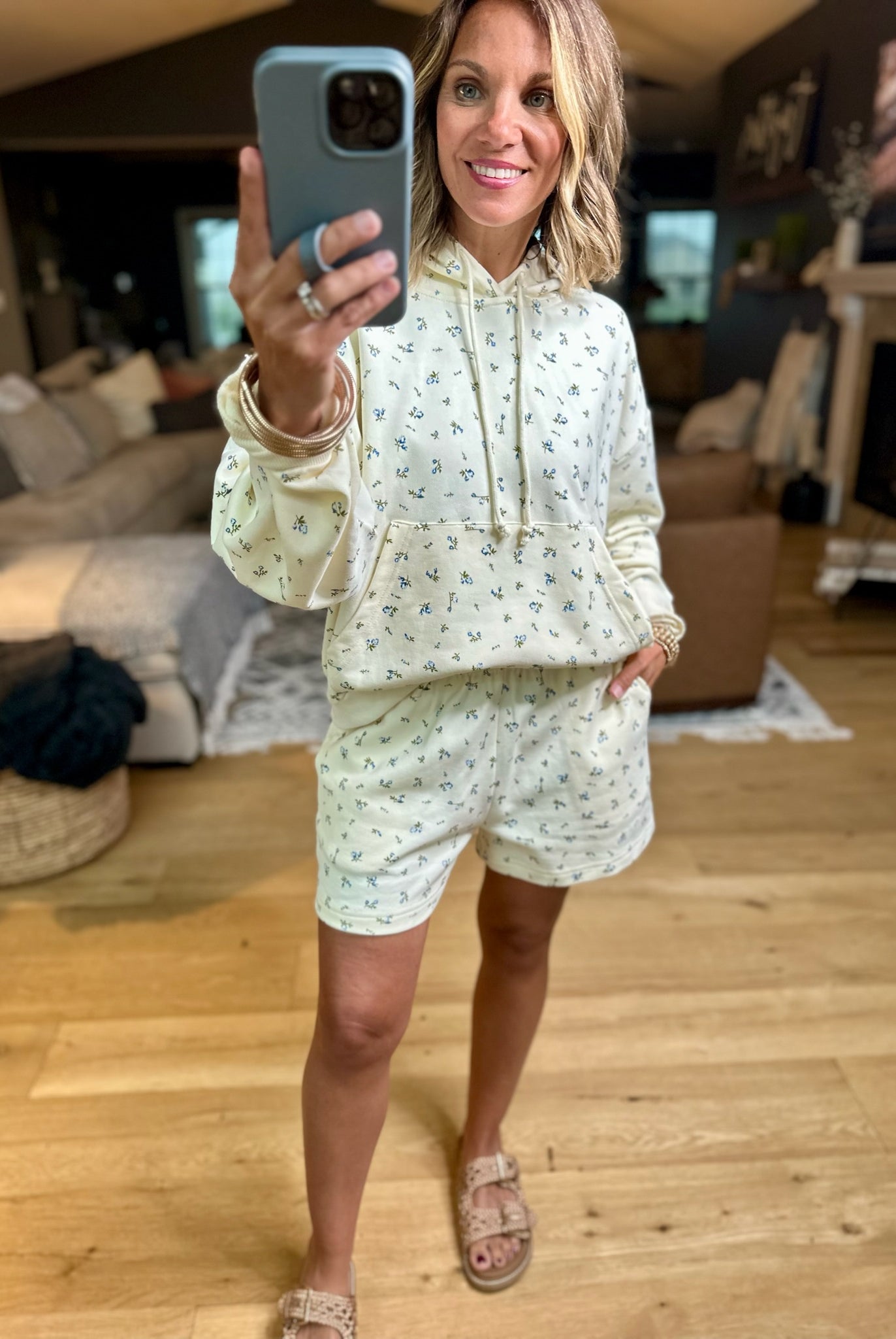 Bloom Where Planted Hoodie + Short Set-Wishlist-Anna Kaytes Boutique, Women's Fashion Boutique in Grinnell, Iowa