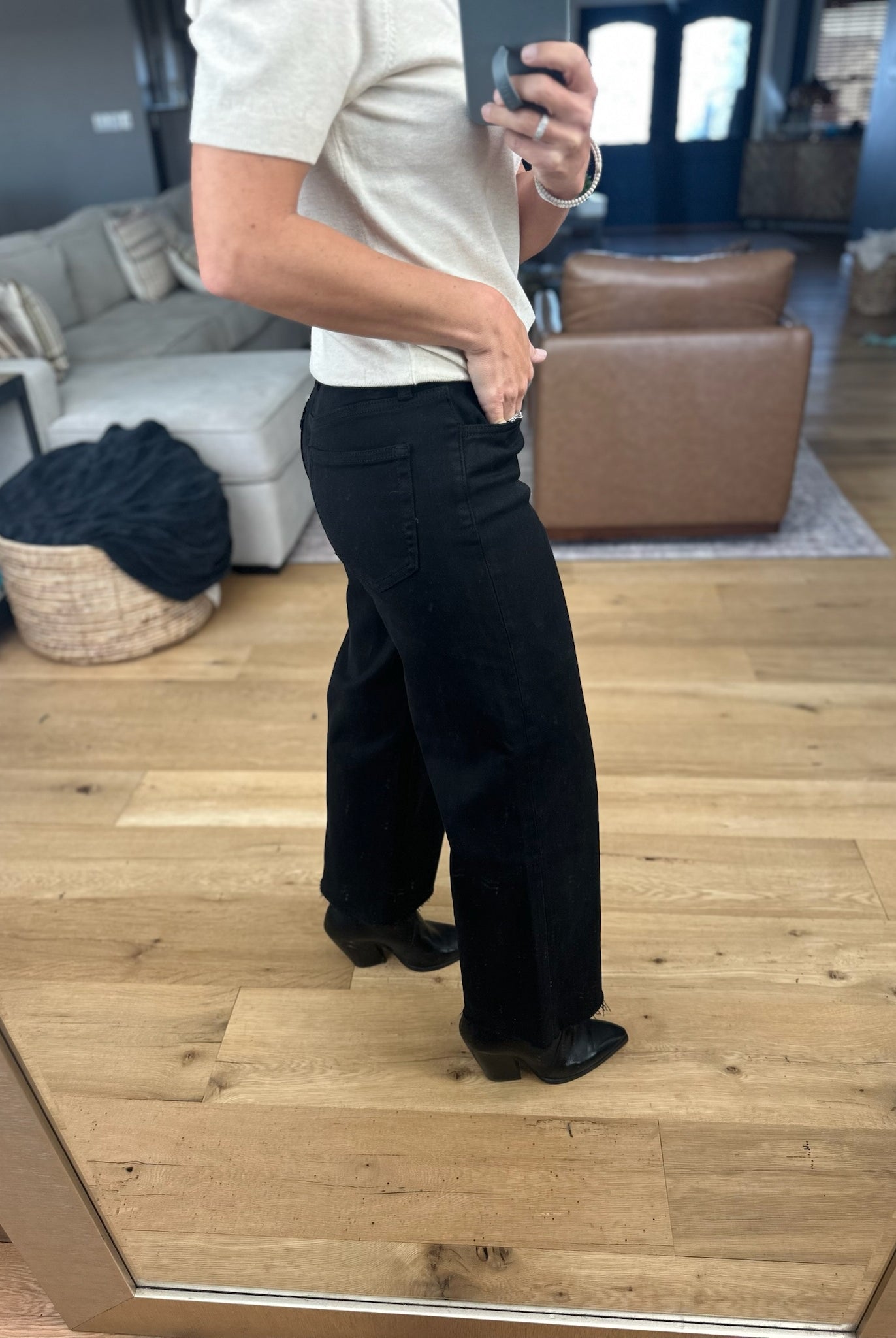 The Leilani High-Rise Wide-Leg Crop Denim-Jeans-Vervet-Anna Kaytes Boutique, Women's Fashion Boutique in Grinnell, Iowa