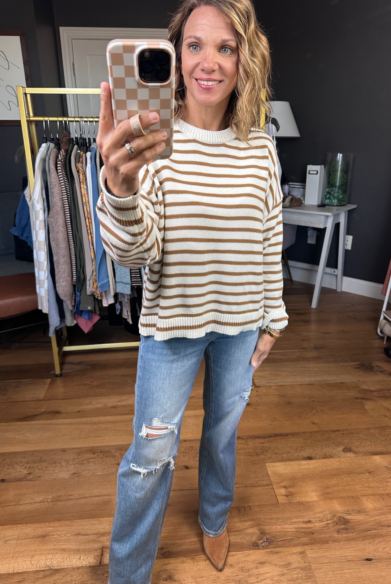 Most Of All Striped Crew Sweater - Multiple Options-Wishlist-Anna Kaytes Boutique, Women's Fashion Boutique in Grinnell, Iowa