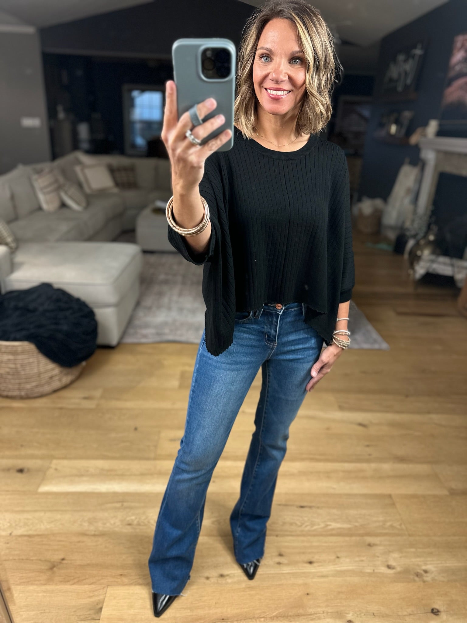 Tell Me Anything Cropped A-Line Top-By Together-Anna Kaytes Boutique, Women's Fashion Boutique in Grinnell, Iowa