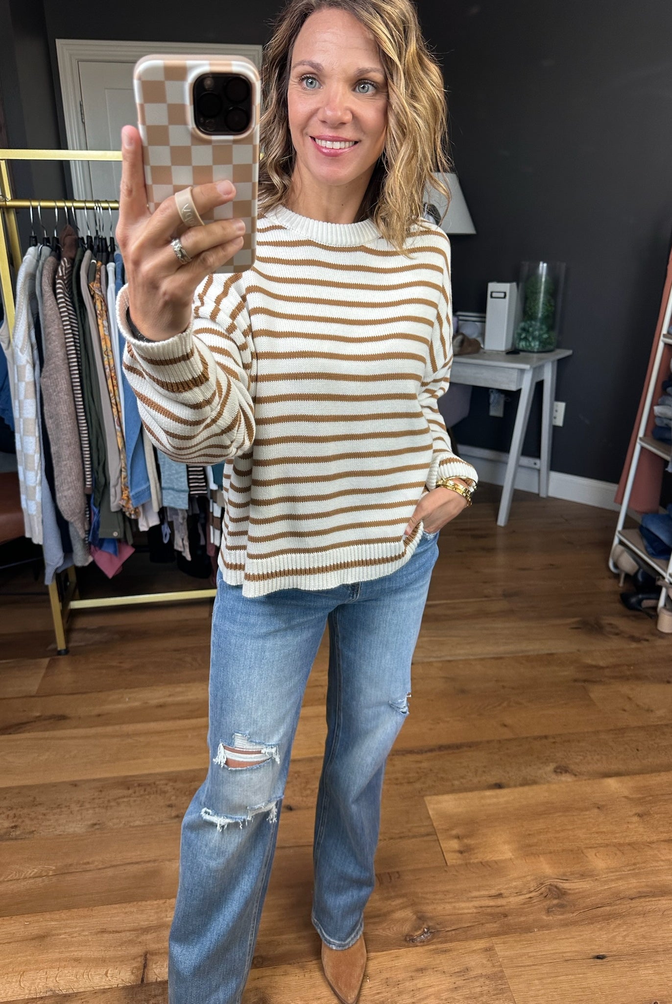 Most Of All Striped Crew Sweater - Multiple Options-Wishlist-Anna Kaytes Boutique, Women's Fashion Boutique in Grinnell, Iowa