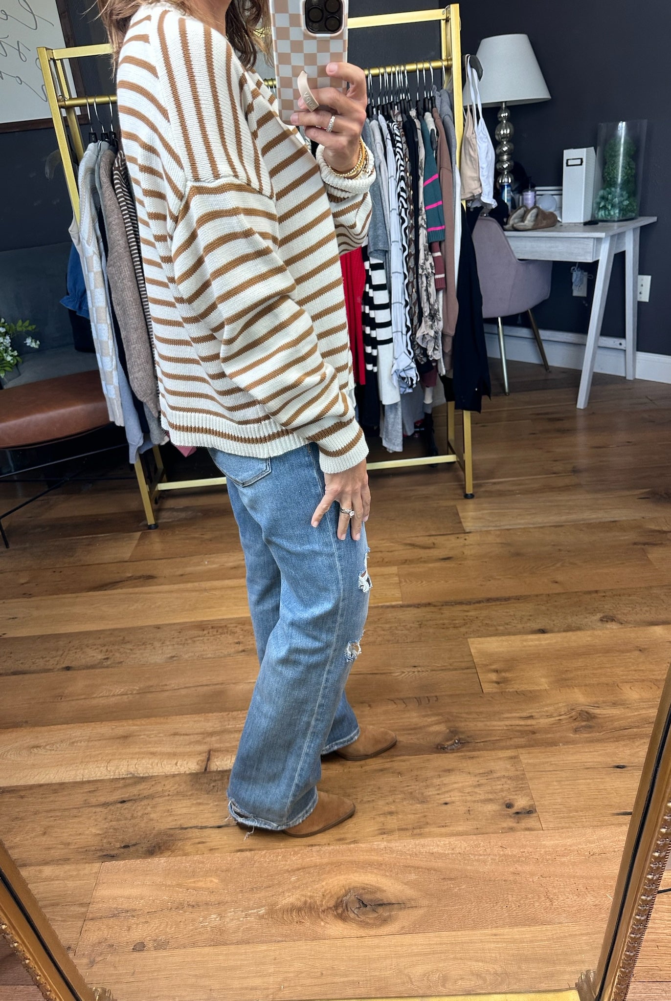 Most Of All Striped Crew Sweater - Multiple Options-Wishlist-Anna Kaytes Boutique, Women's Fashion Boutique in Grinnell, Iowa