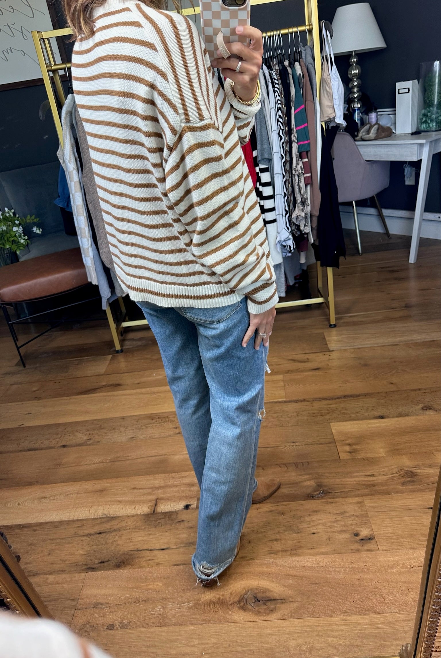 Most Of All Striped Crew Sweater - Multiple Options-Wishlist-Anna Kaytes Boutique, Women's Fashion Boutique in Grinnell, Iowa