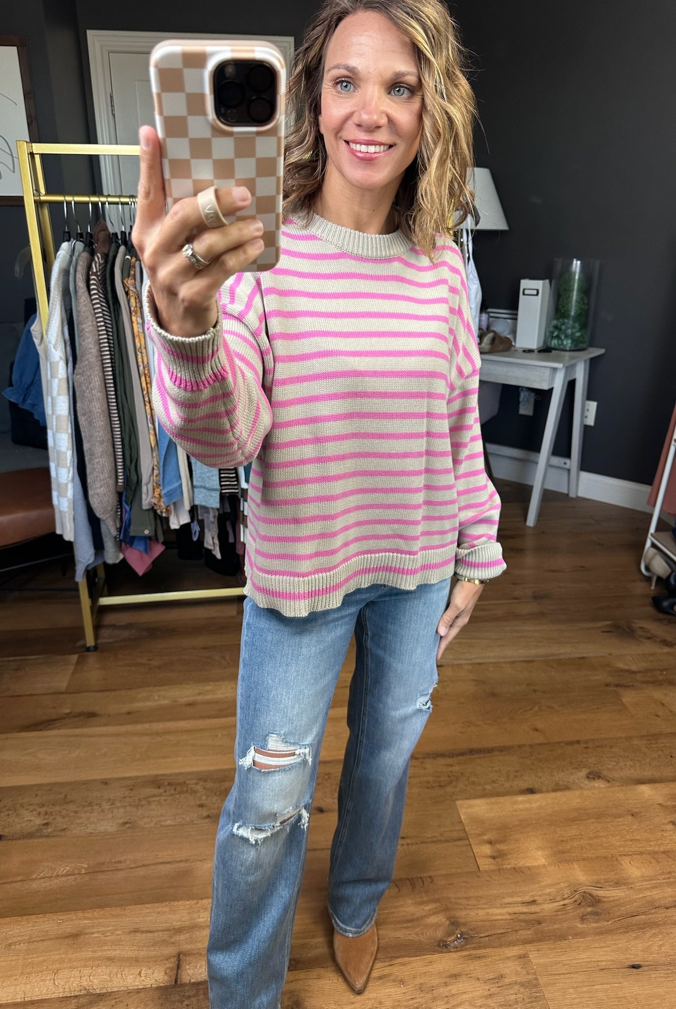 Most Of All Striped Crew Sweater - Multiple Options-Wishlist-Anna Kaytes Boutique, Women's Fashion Boutique in Grinnell, Iowa