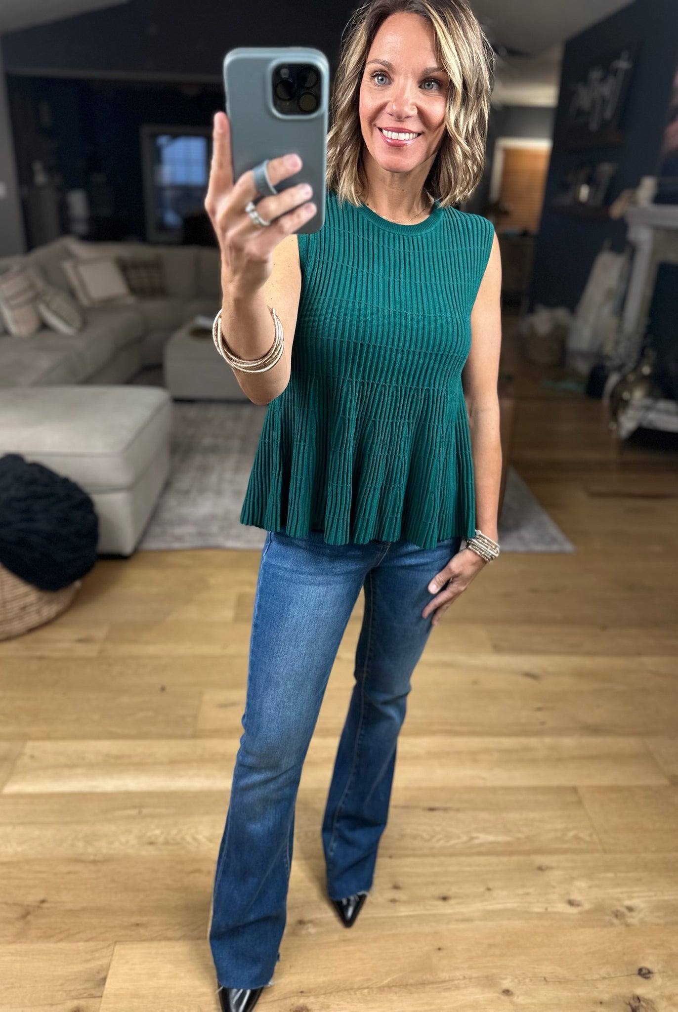 Something Better Peplum Textured Top-Sweaters-Wishlist-Anna Kaytes Boutique, Women's Fashion Boutique in Grinnell, Iowa