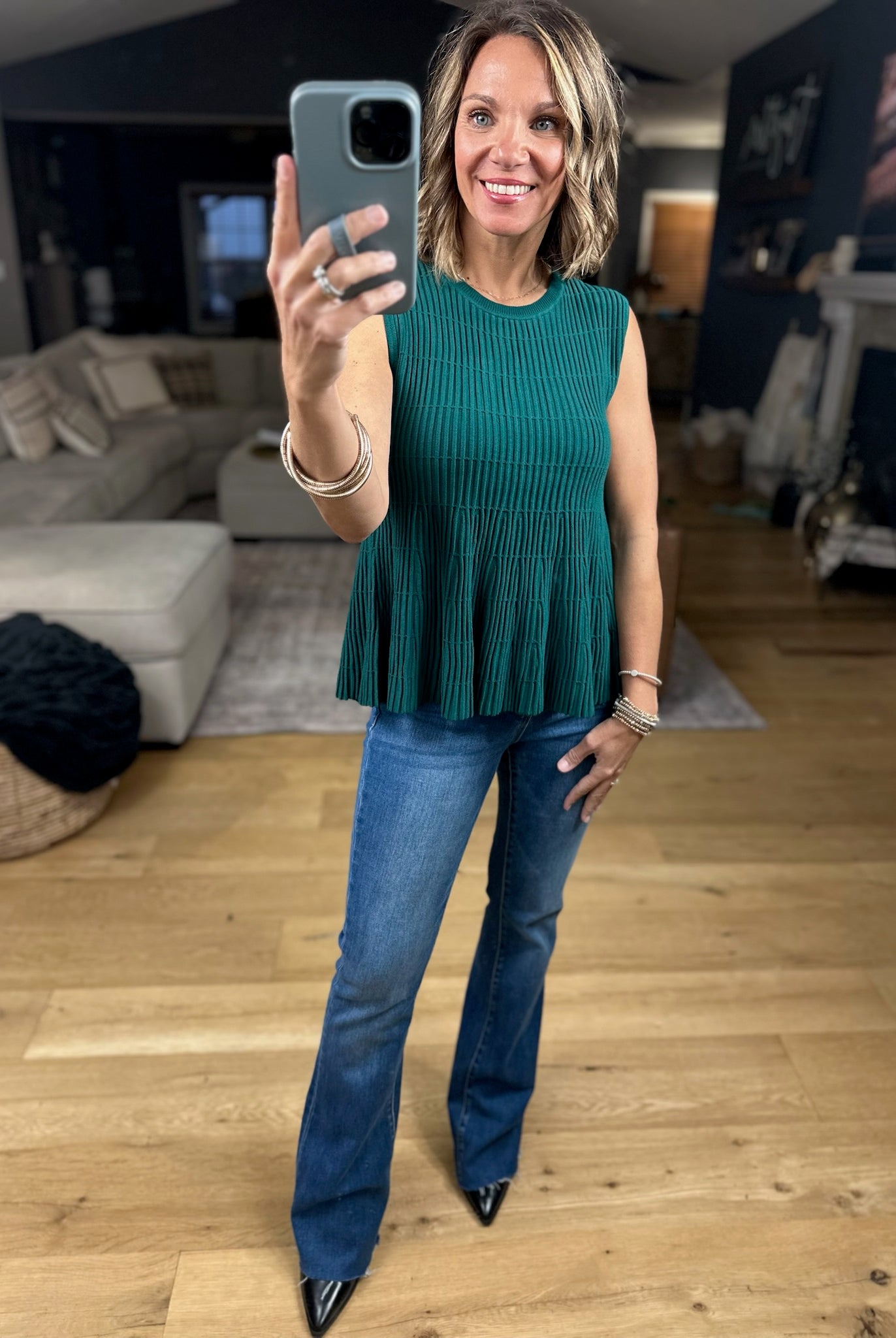 Something Better Peplum Textured Top-Sweaters-Wishlist-Anna Kaytes Boutique, Women's Fashion Boutique in Grinnell, Iowa