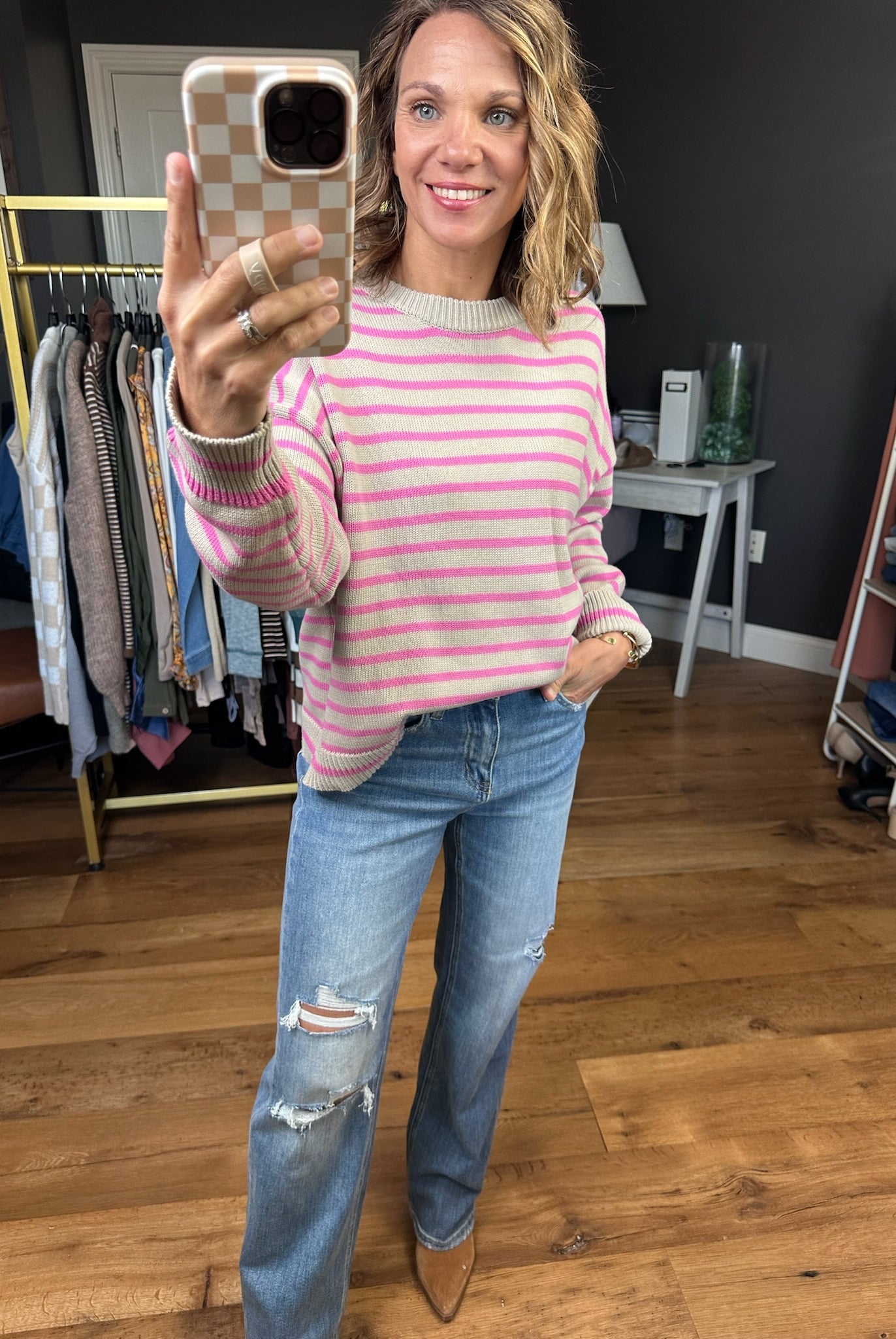 Most Of All Striped Crew Sweater - Multiple Options-Wishlist-Anna Kaytes Boutique, Women's Fashion Boutique in Grinnell, Iowa