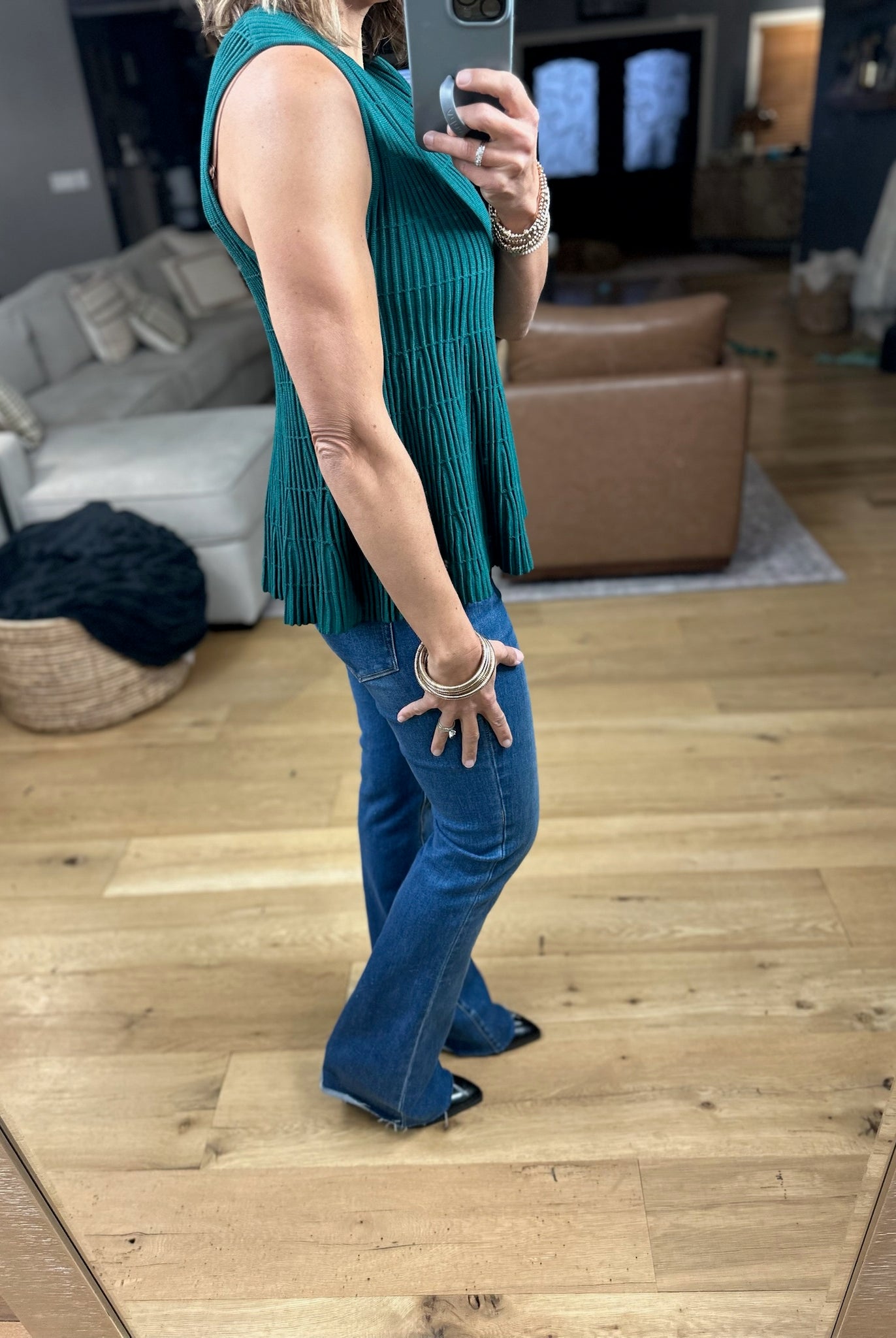 Something Better Peplum Textured Top-Sweaters-Wishlist-Anna Kaytes Boutique, Women's Fashion Boutique in Grinnell, Iowa