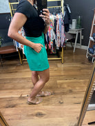 Live Out Loud Shorts - Kelly Green-Shorts-Skies Are Blue-Anna Kaytes Boutique, Women's Fashion Boutique in Grinnell, Iowa