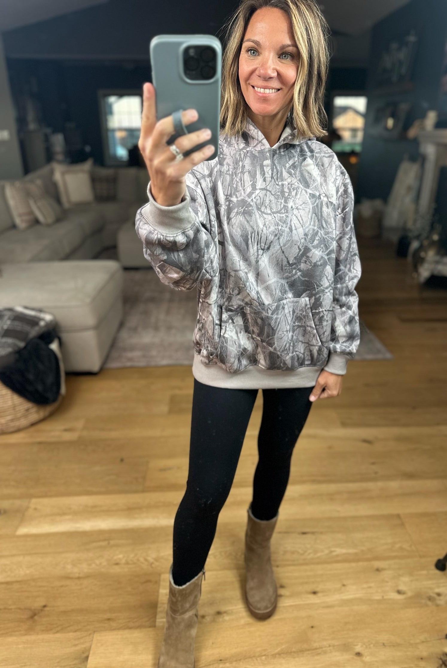 Comfort Camo Hooded Sweatshirt-Sweaters-Pretty Garbage-Anna Kaytes Boutique, Women's Fashion Boutique in Grinnell, Iowa