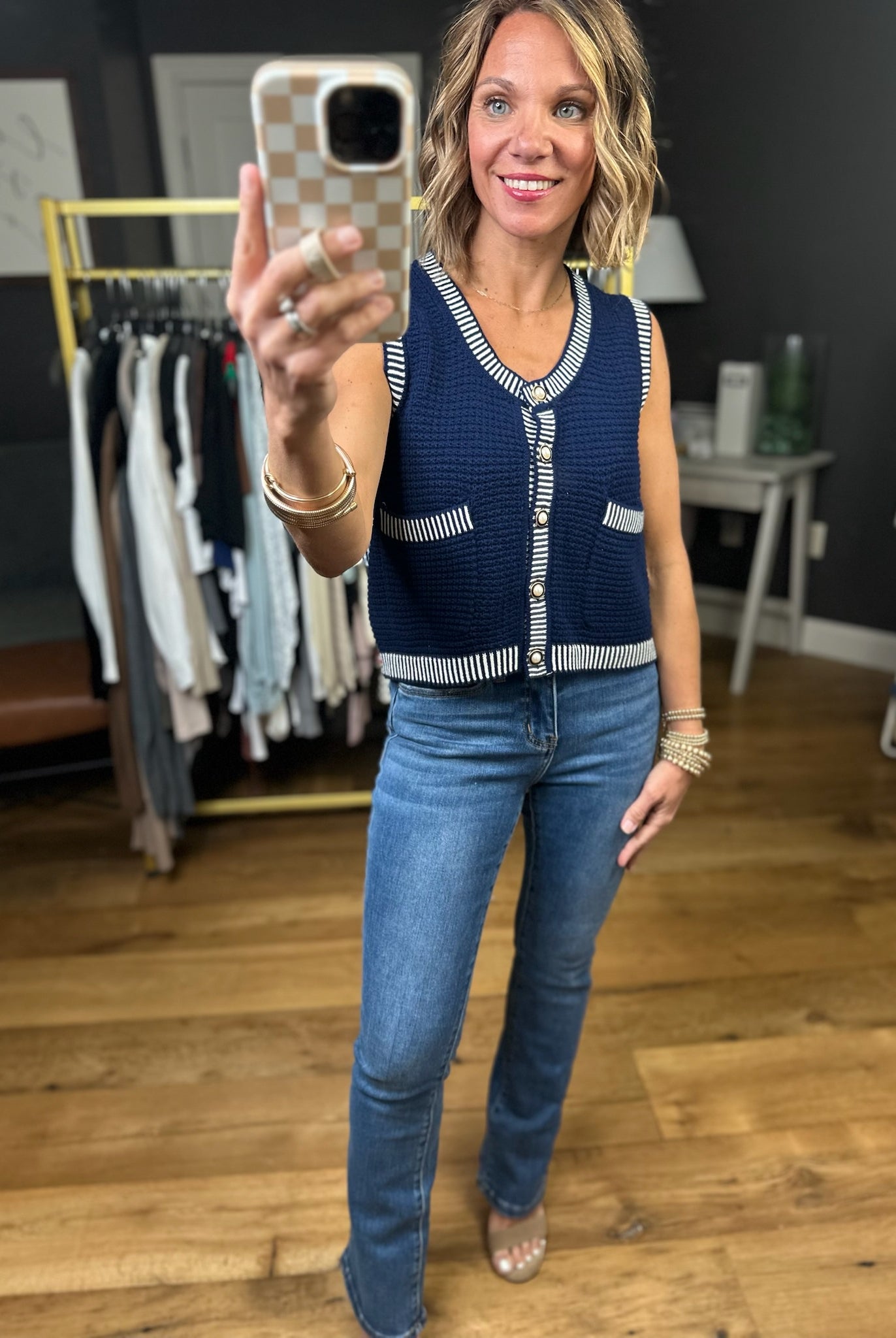 Top Of My Mind Knit Vest - Navy-Entro-Anna Kaytes Boutique, Women's Fashion Boutique in Grinnell, Iowa