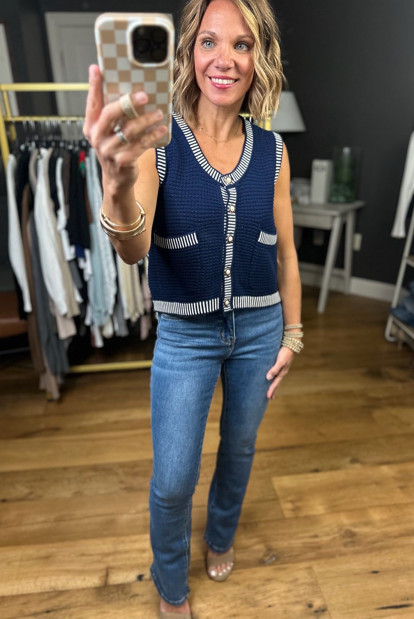 Top Of My Mind Knit Vest - Navy-Entro-Anna Kaytes Boutique, Women's Fashion Boutique in Grinnell, Iowa
