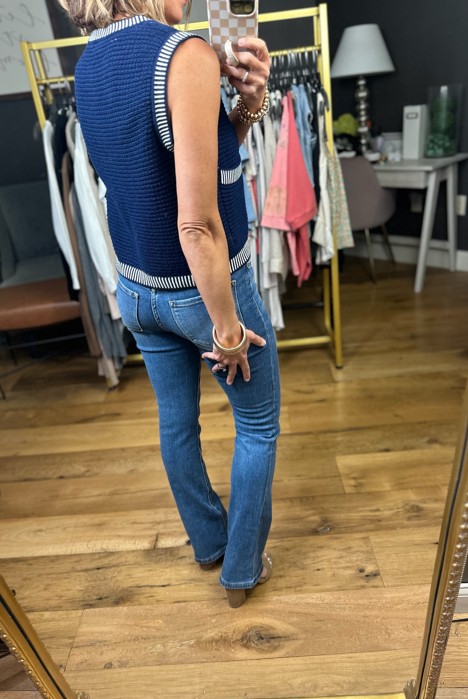 Top Of My Mind Knit Vest - Navy-Entro-Anna Kaytes Boutique, Women's Fashion Boutique in Grinnell, Iowa