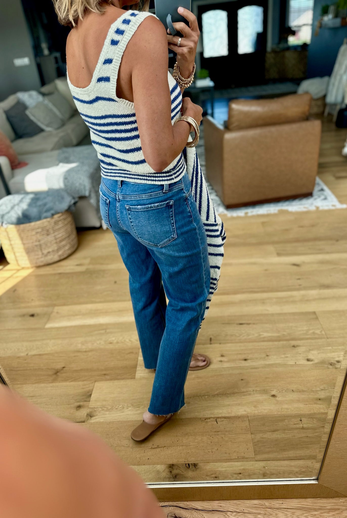 Darling Girl Striped Knit Tank + Cardigan Set-By Together-Anna Kaytes Boutique, Women's Fashion Boutique in Grinnell, Iowa