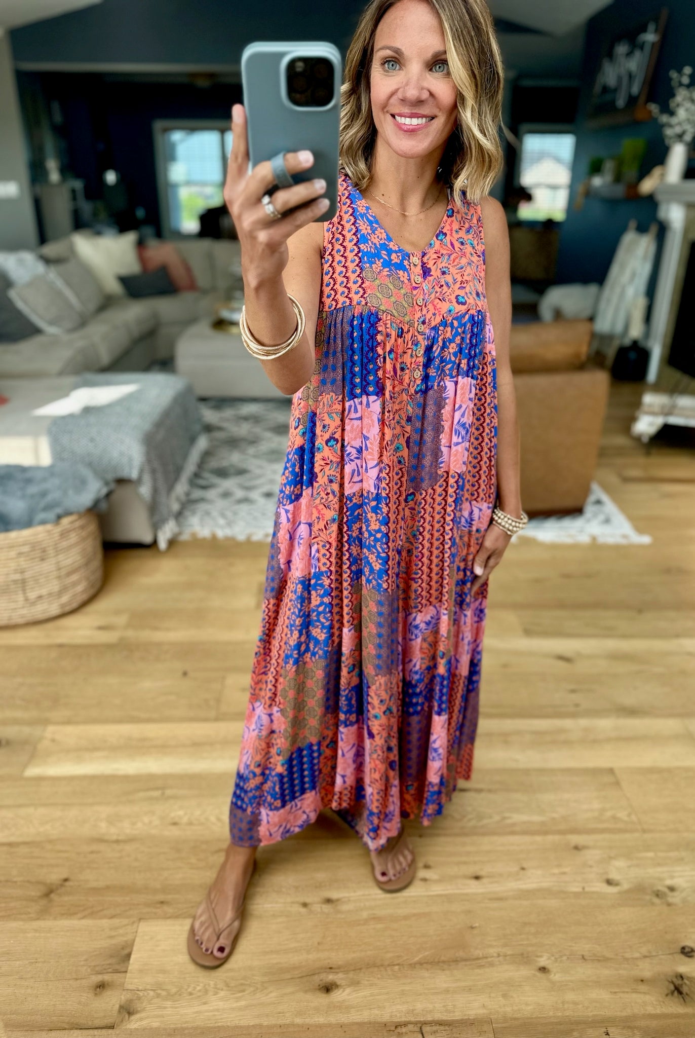 Festival Fields Patchwork Jumpsuit-Easel-Anna Kaytes Boutique, Women's Fashion Boutique in Grinnell, Iowa