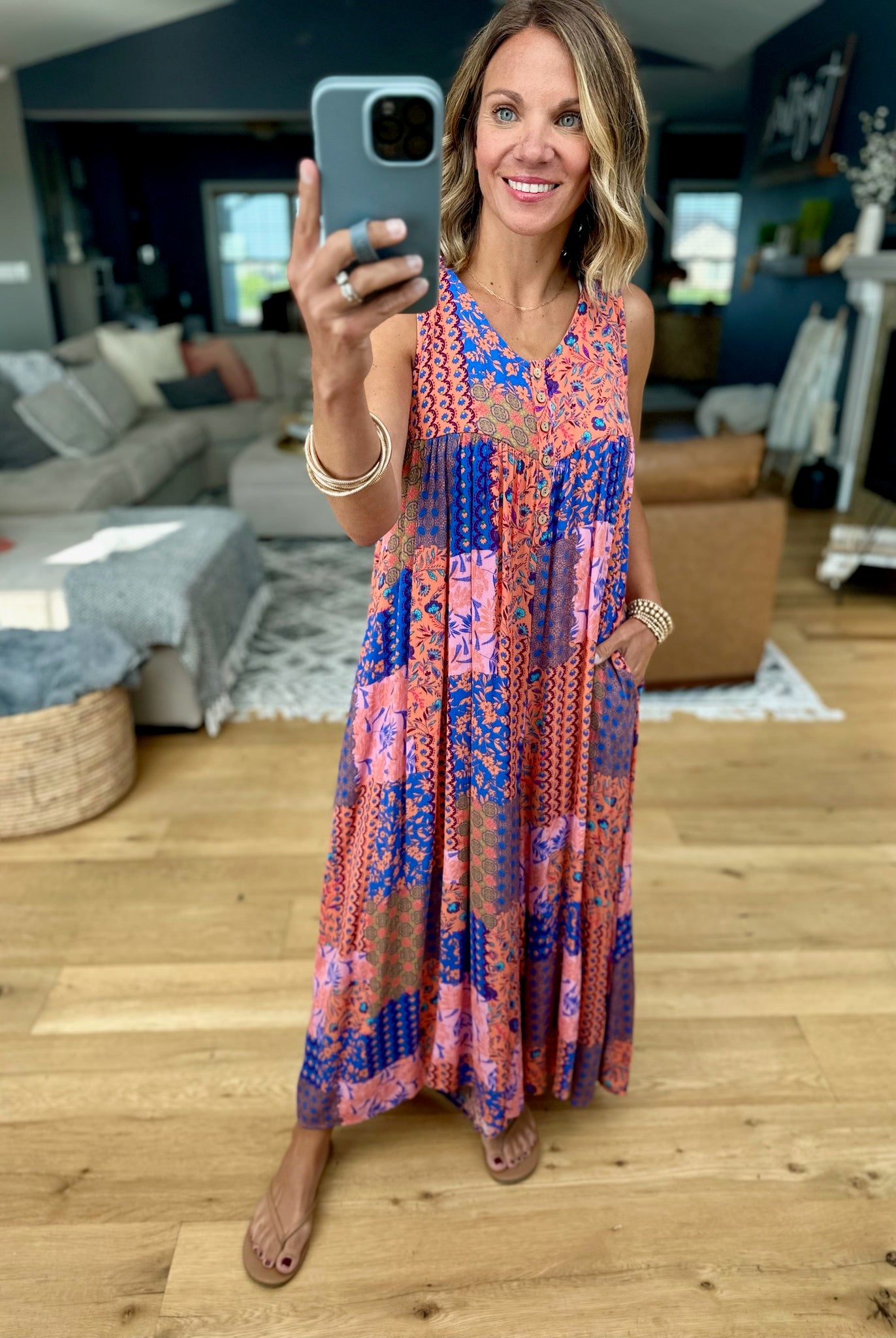 Festival Fields Patchwork Jumpsuit-Easel-Anna Kaytes Boutique, Women's Fashion Boutique in Grinnell, Iowa