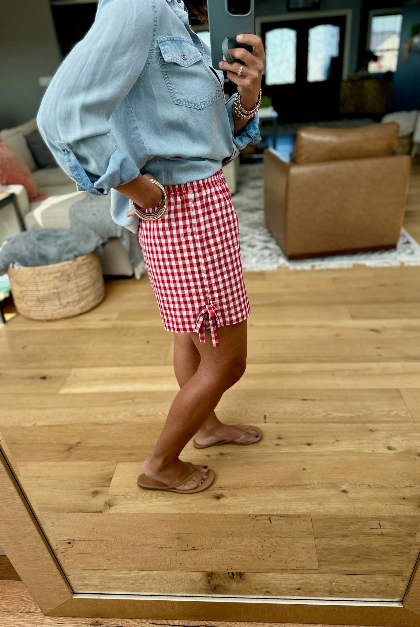 The Cassie Gingham Shorts-Very J-Anna Kaytes Boutique, Women's Fashion Boutique in Grinnell, Iowa