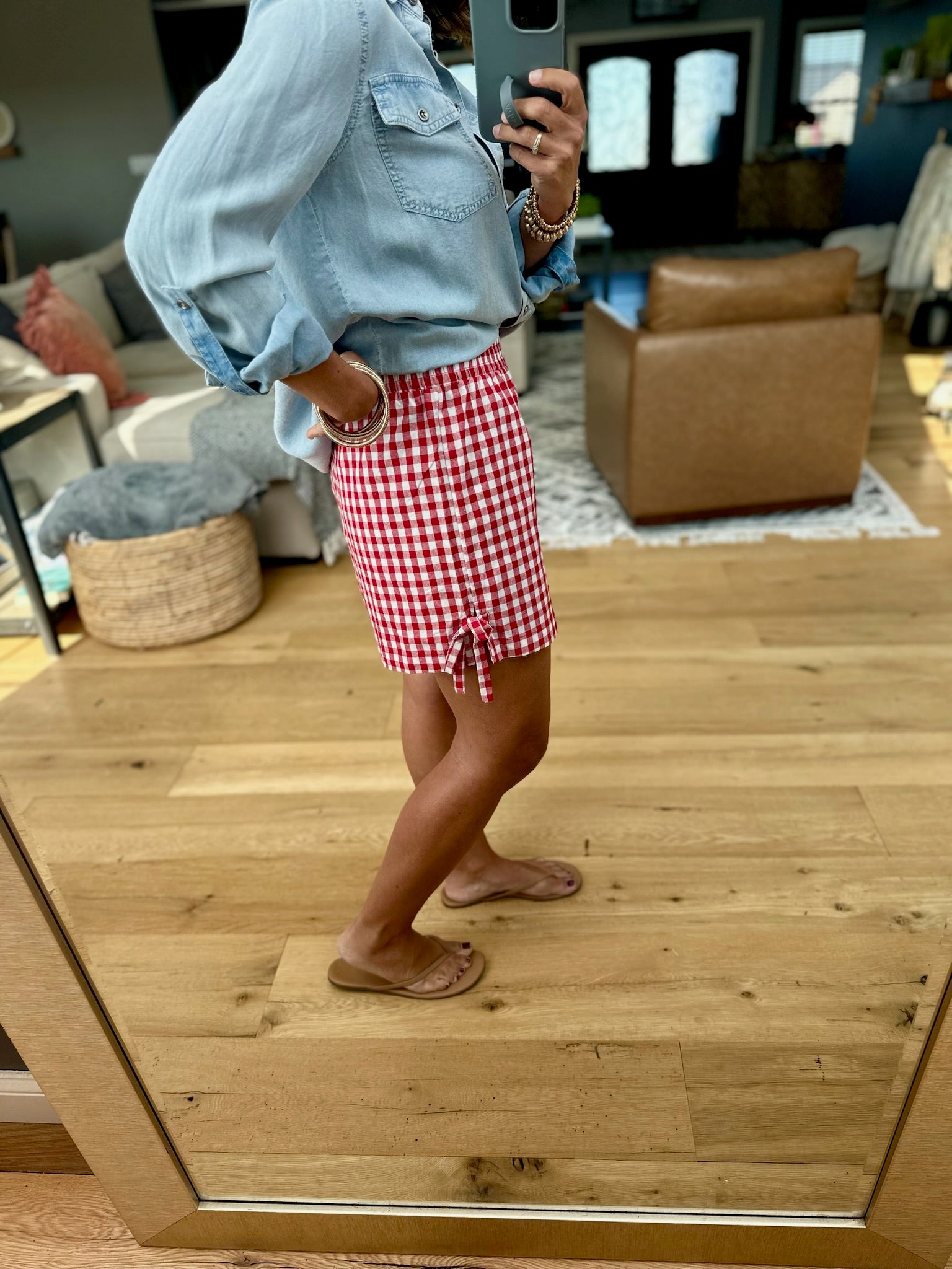 The Cassie Gingham Shorts-Very J-Anna Kaytes Boutique, Women's Fashion Boutique in Grinnell, Iowa