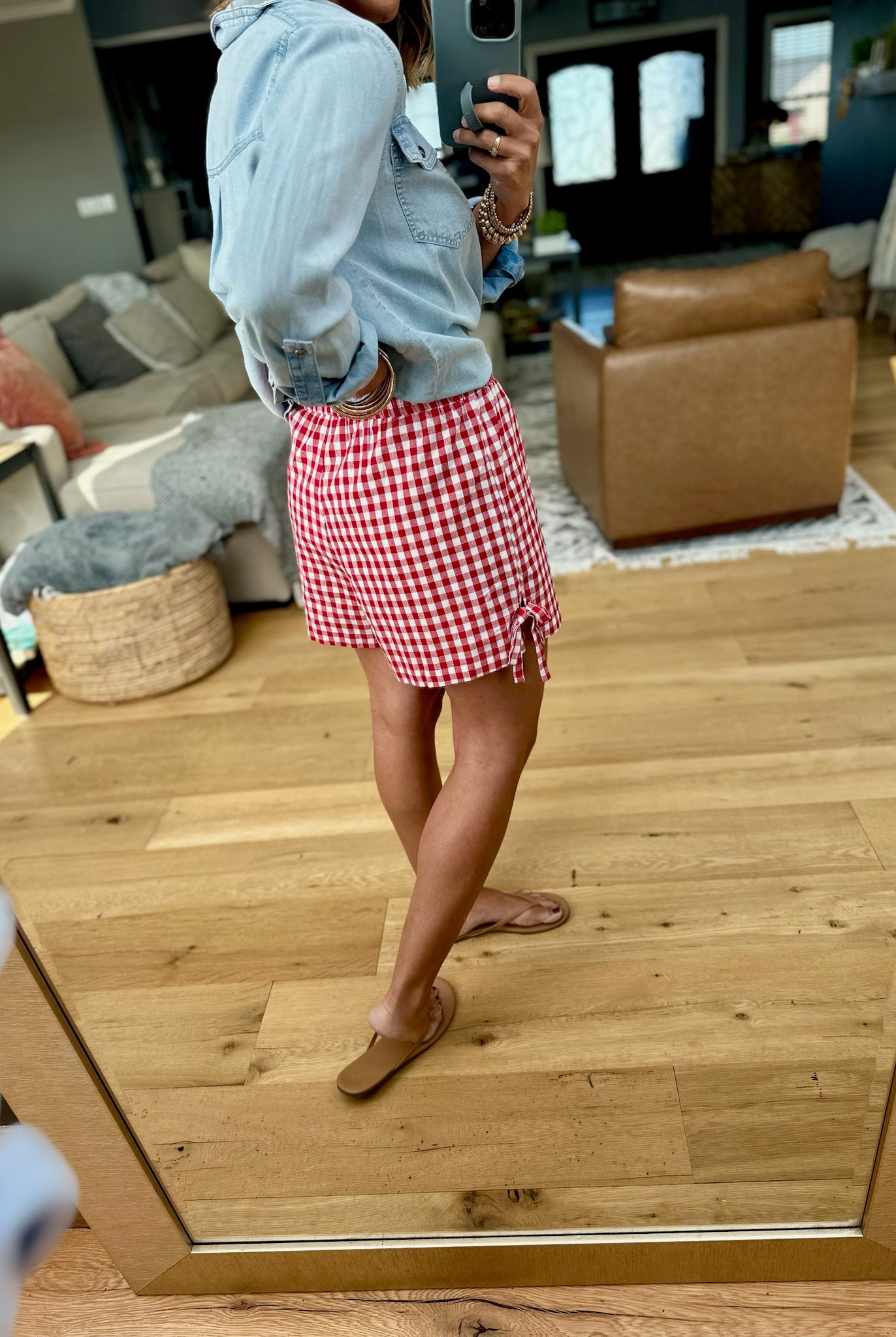 The Cassie Gingham Shorts-Very J-Anna Kaytes Boutique, Women's Fashion Boutique in Grinnell, Iowa