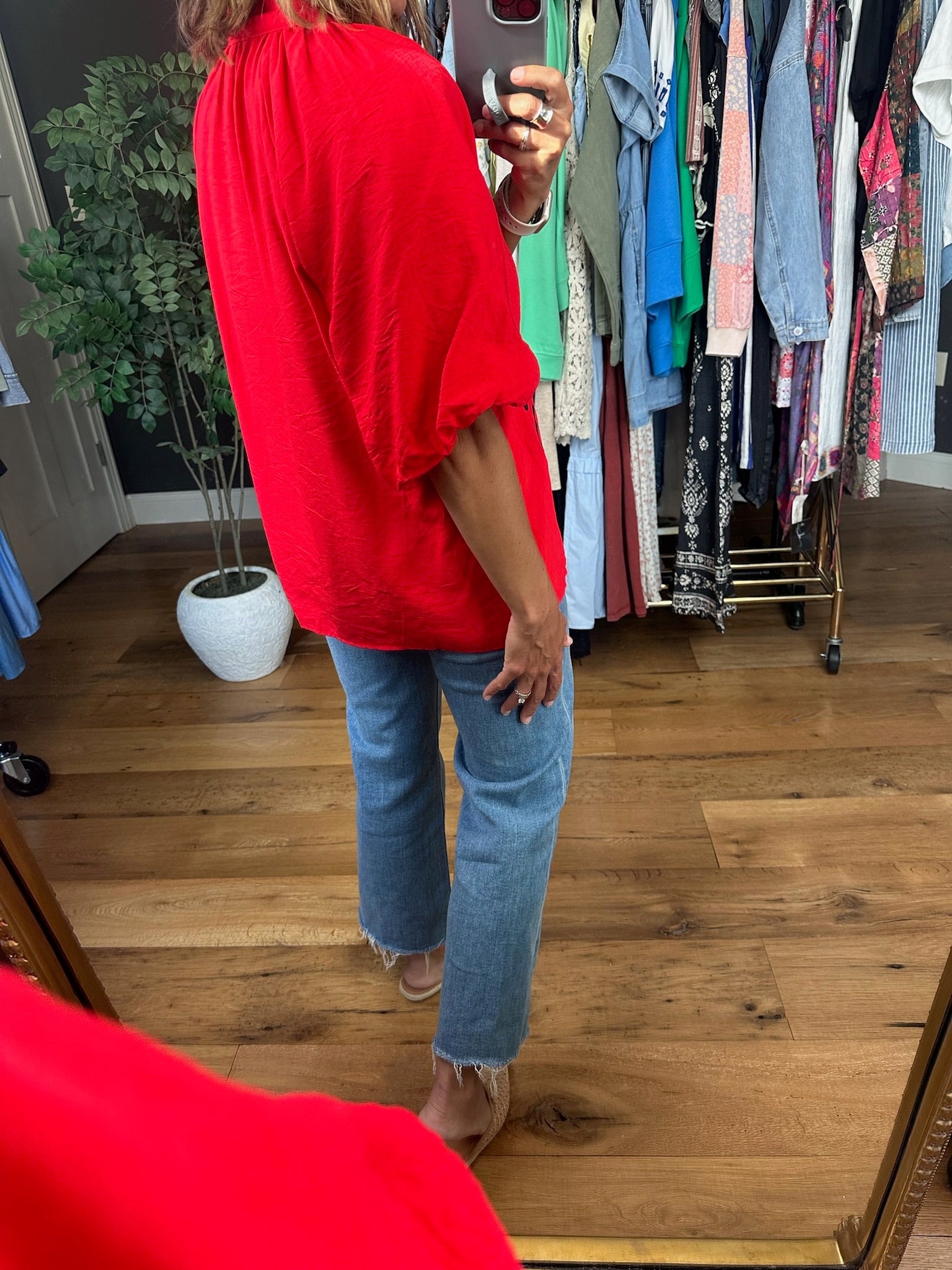 Around The World Embroidery Detail Top-Short Sleeves-Umgee-Anna Kaytes Boutique, Women's Fashion Boutique in Grinnell, Iowa