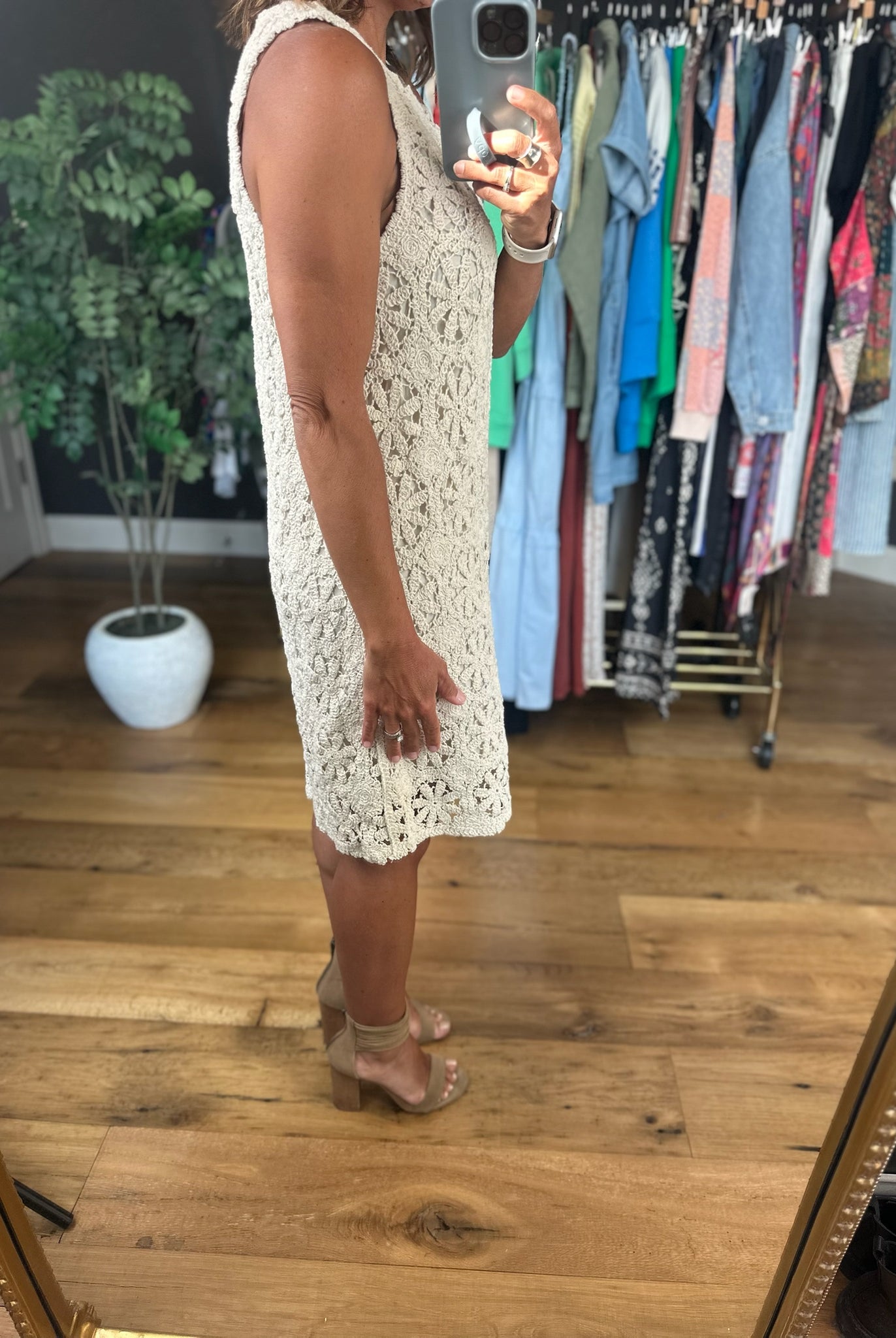 Always Yours Crochet Detail Dress-Dresses-Wishlist-Anna Kaytes Boutique, Women's Fashion Boutique in Grinnell, Iowa