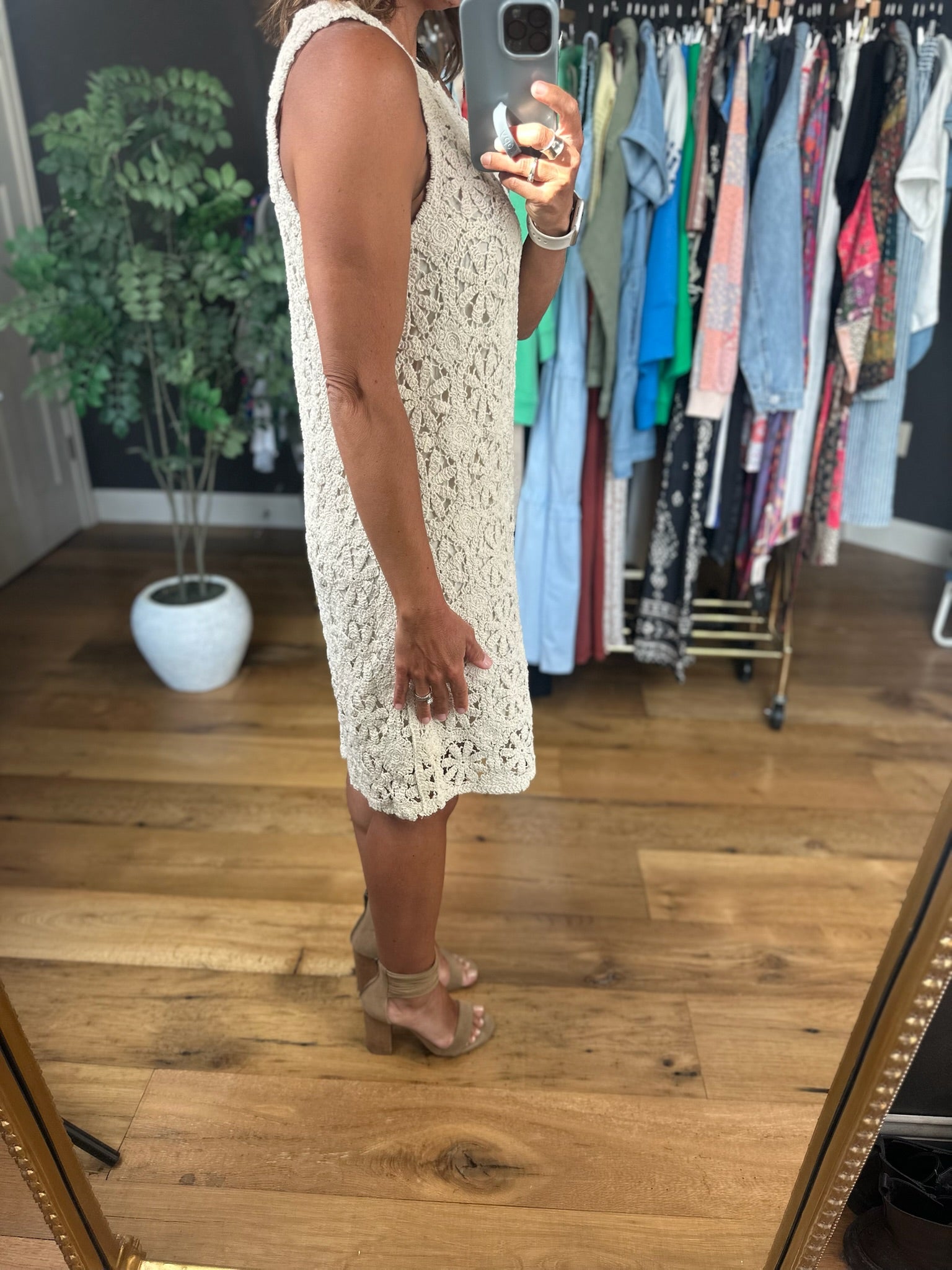 Always Yours Crochet Detail Dress-Dresses-Wishlist-Anna Kaytes Boutique, Women's Fashion Boutique in Grinnell, Iowa