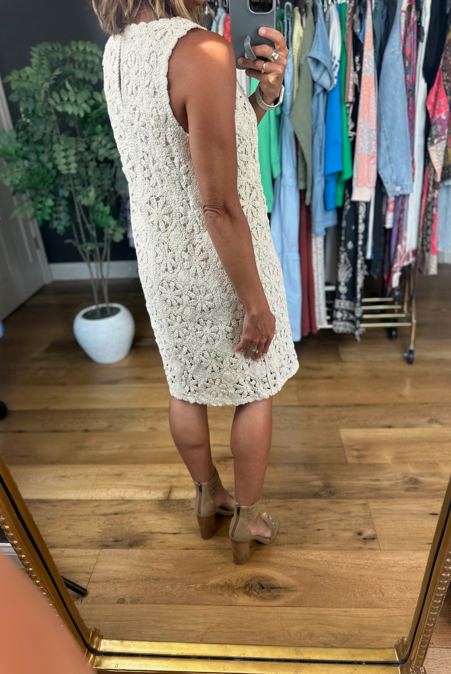 Always Yours Crochet Detail Dress-Dresses-Wishlist-Anna Kaytes Boutique, Women's Fashion Boutique in Grinnell, Iowa