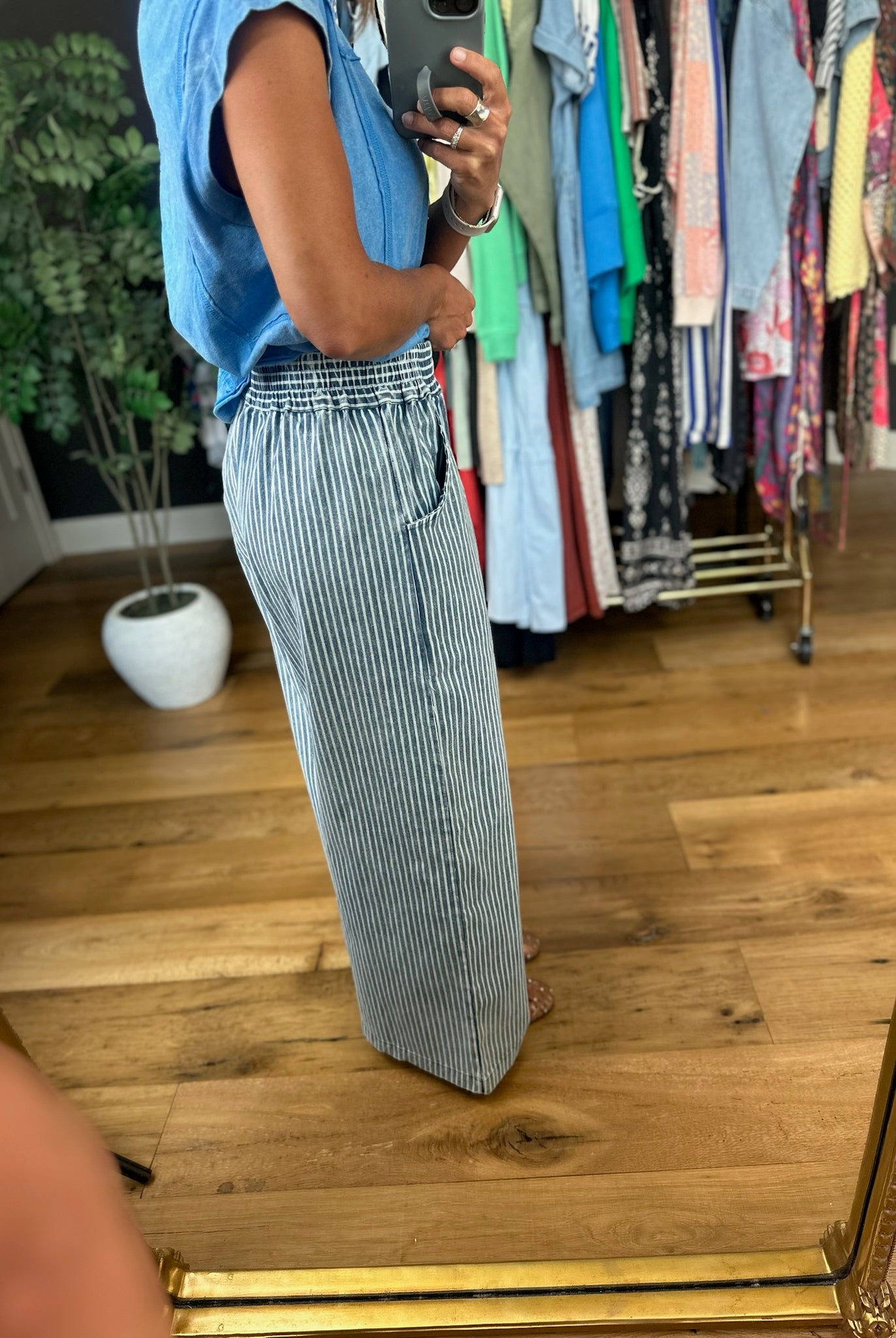 In My Time Striped Wide-Leg Pant-Pants-Umgee-Anna Kaytes Boutique, Women's Fashion Boutique in Grinnell, Iowa