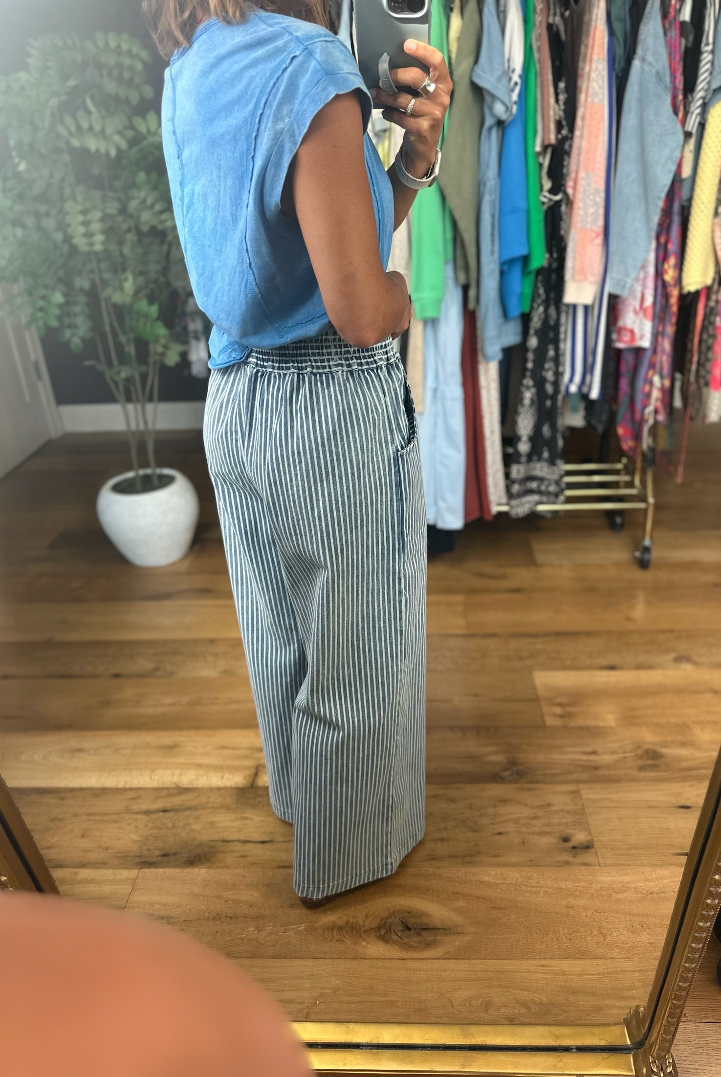 In My Time Striped Wide-Leg Pant-Pants-Umgee-Anna Kaytes Boutique, Women's Fashion Boutique in Grinnell, Iowa